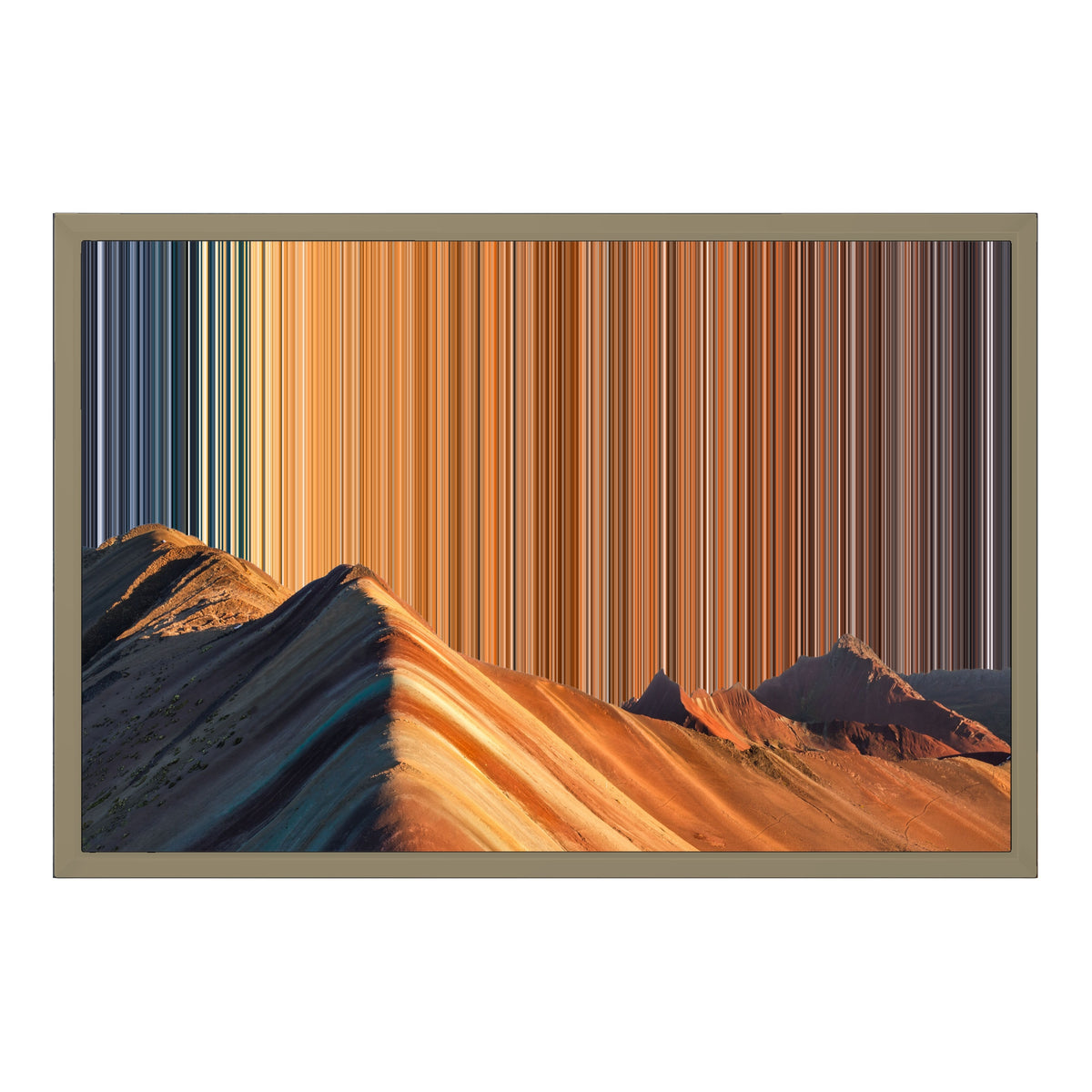 Lienzo con marco flotante, 24×18", marco de madera natural