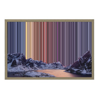 Lienzo con marco flotante, 24×18", marco de madera natural