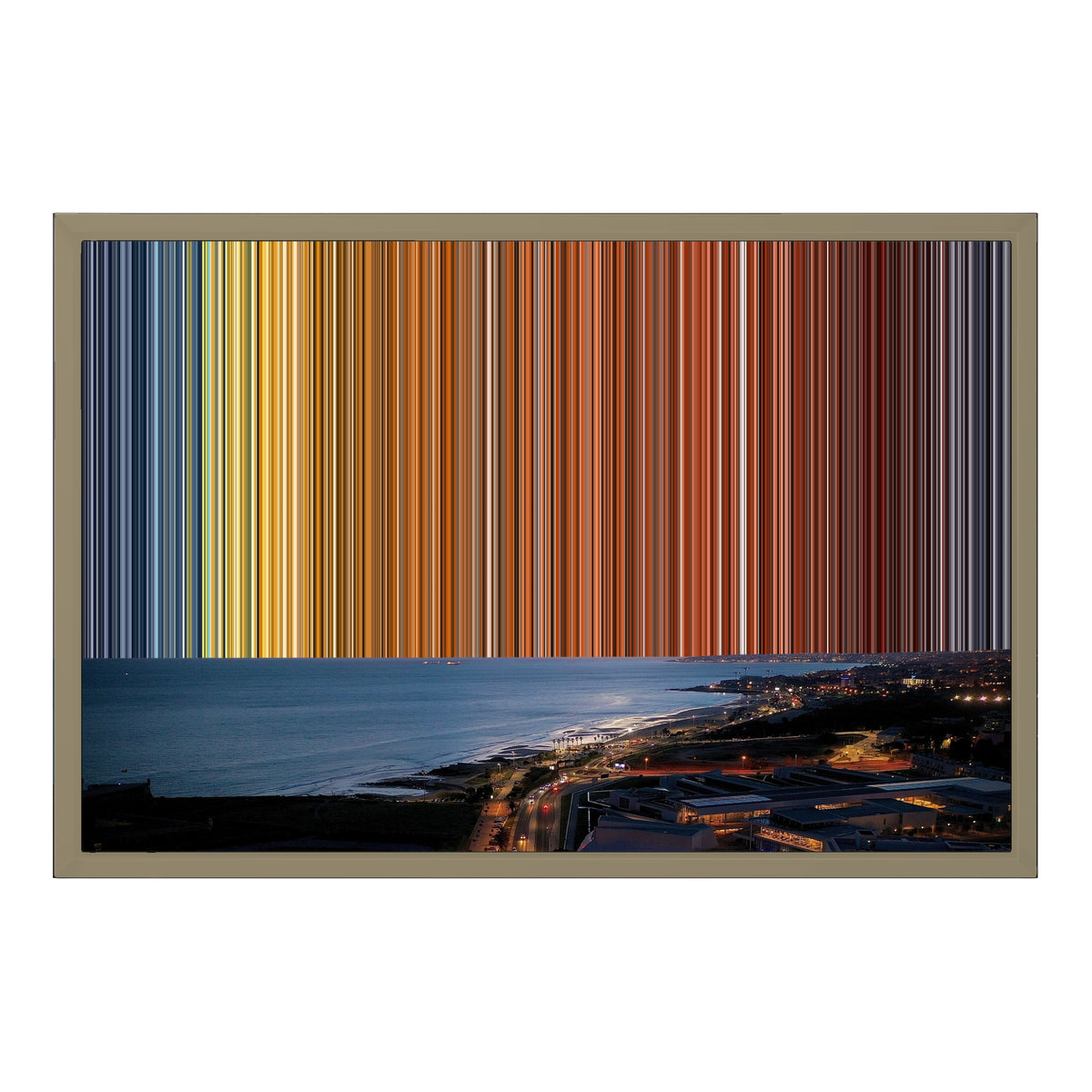 Lienzo con marco flotante, 24×18", marco de madera natural