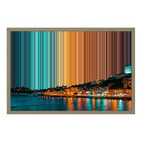 Lienzo con marco flotante, 24×18", marco de madera natural