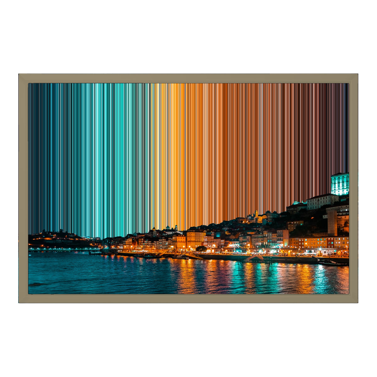 Lienzo con marco flotante, 24×18", marco de madera natural