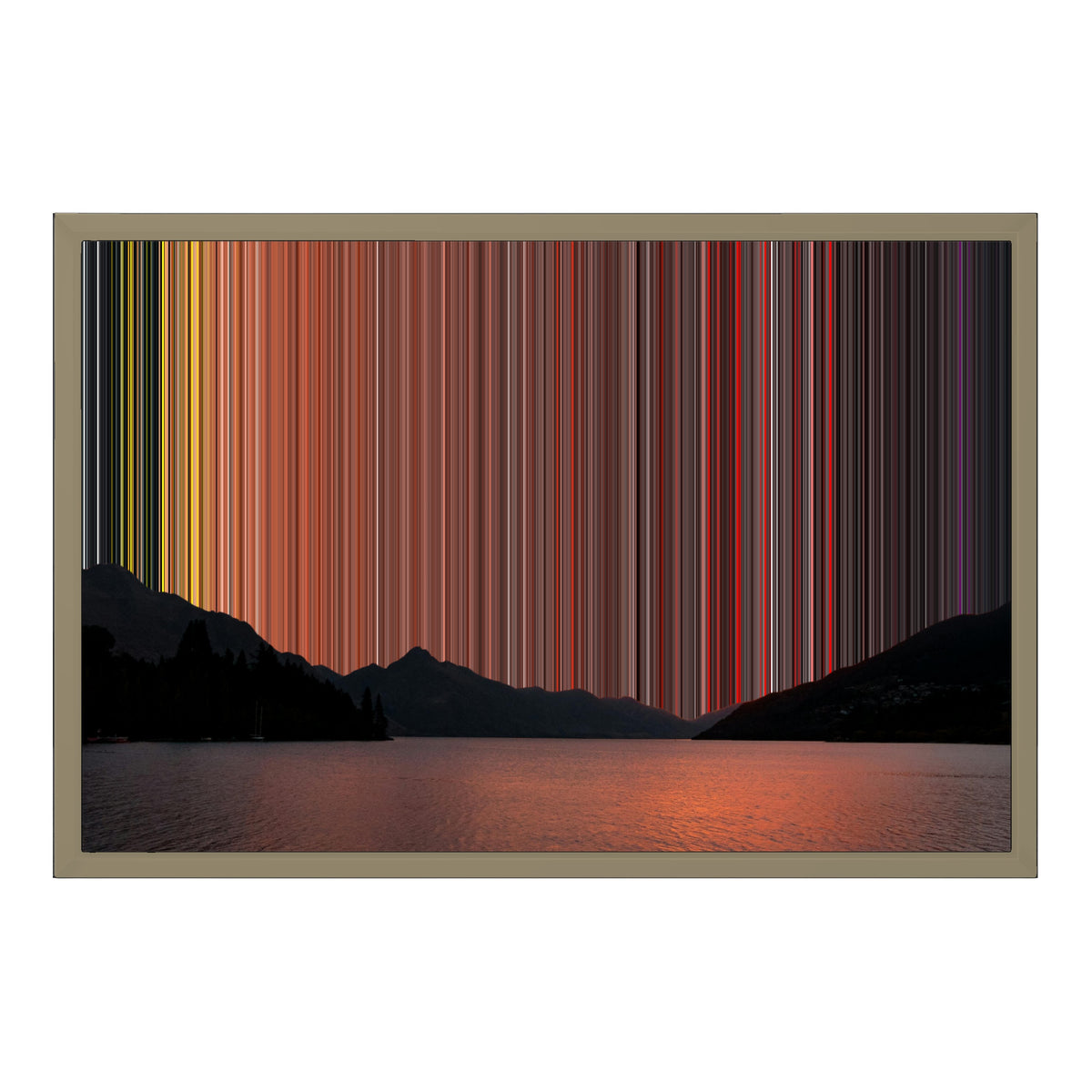 Lienzo con marco flotante, 24×18", marco de madera natural