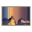 Leinwandbild mit Schattenfugenrahmen im Format 24×18", Rahmen aus Naturholz