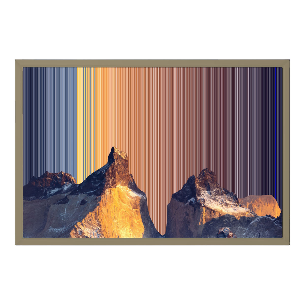 Leinwandbild mit Schattenfugenrahmen im Format 24×18", Rahmen aus Naturholz
