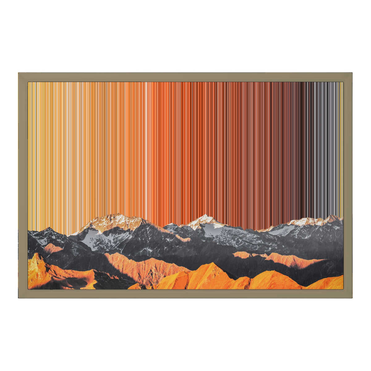 Toile en caisse américaine, format 24×18", cadre en bois naturel