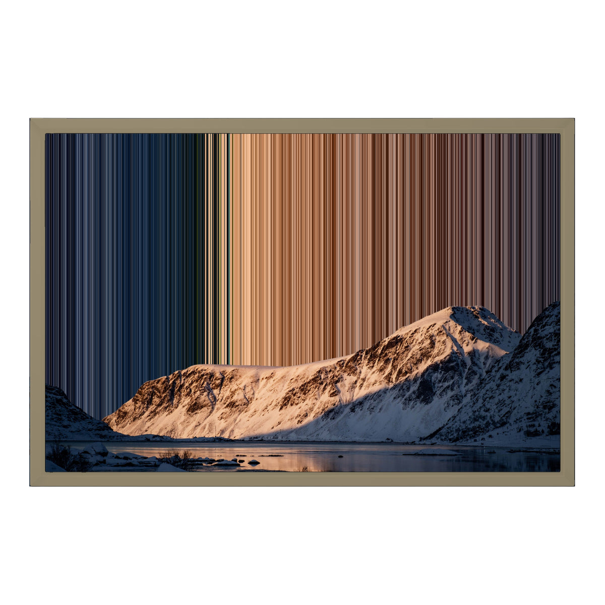 Canvas in baklijst, 24×18", naturel houten lijst