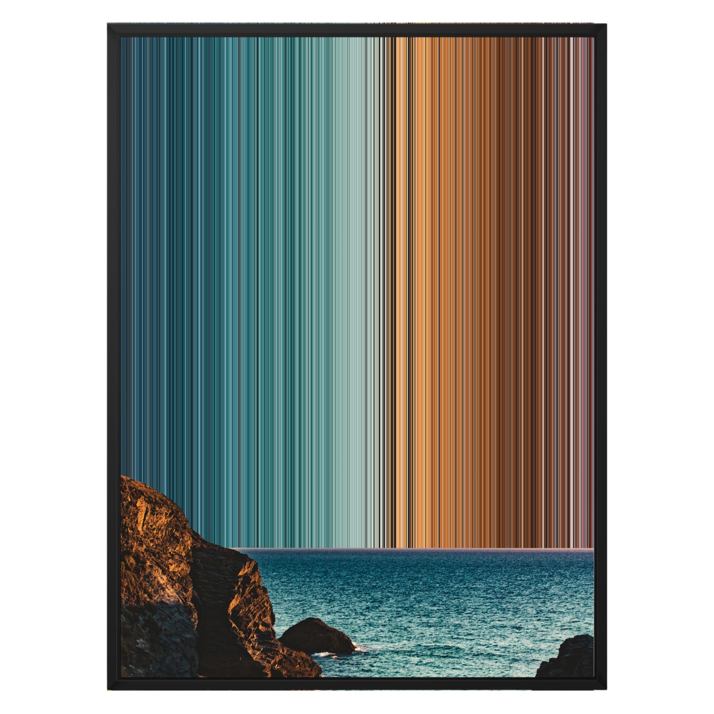 24×30" Metallic Float Frame Canvas - Black Frame variant