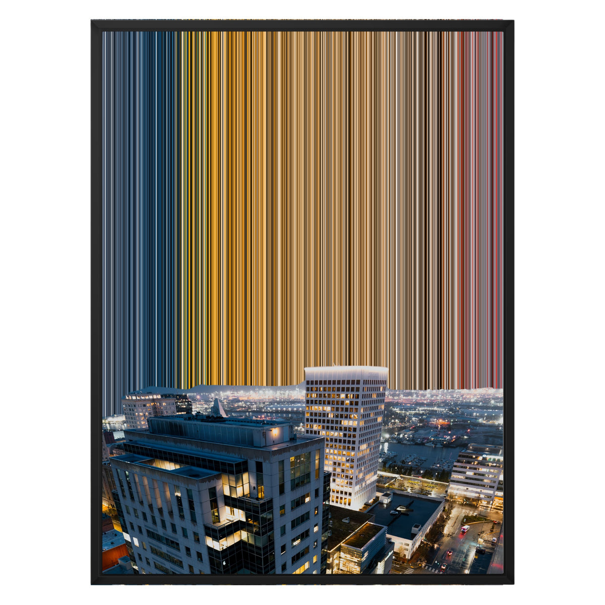 Lærred i floater-ramme, 24×30", sort ramme