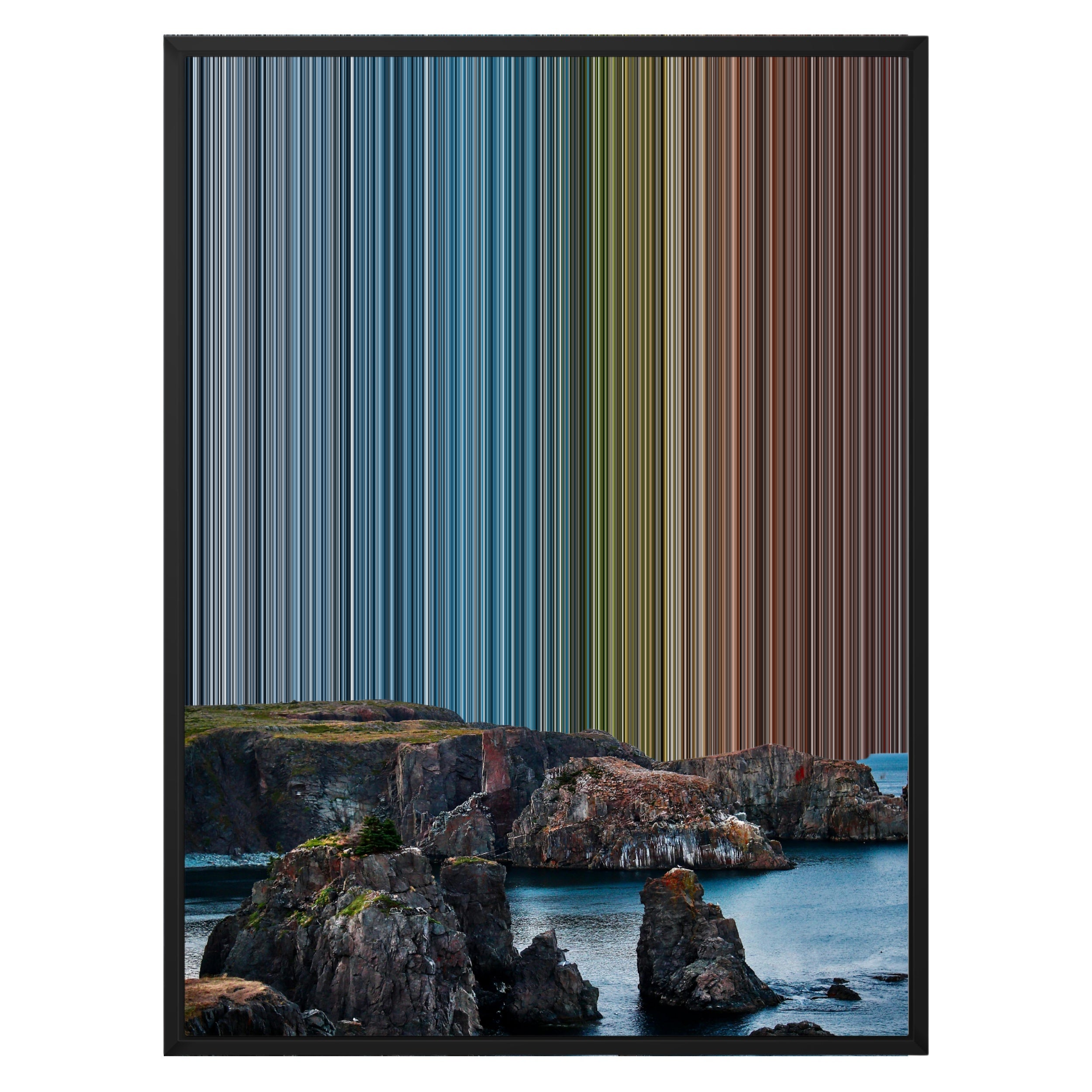 24×30" Metallic Float Frame Canvas - Black Frame variant