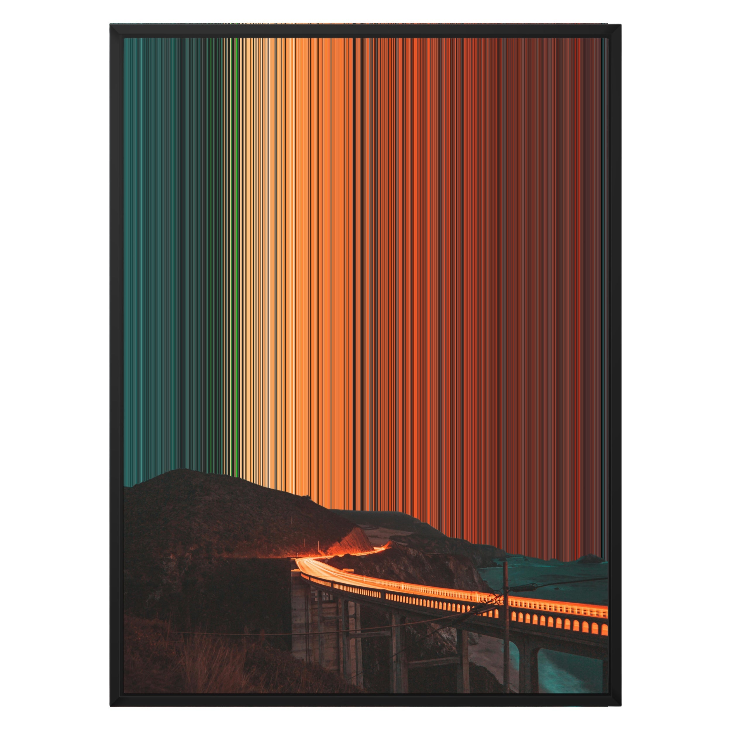 24×30" Metallic Float Frame Canvas - Black Frame variant