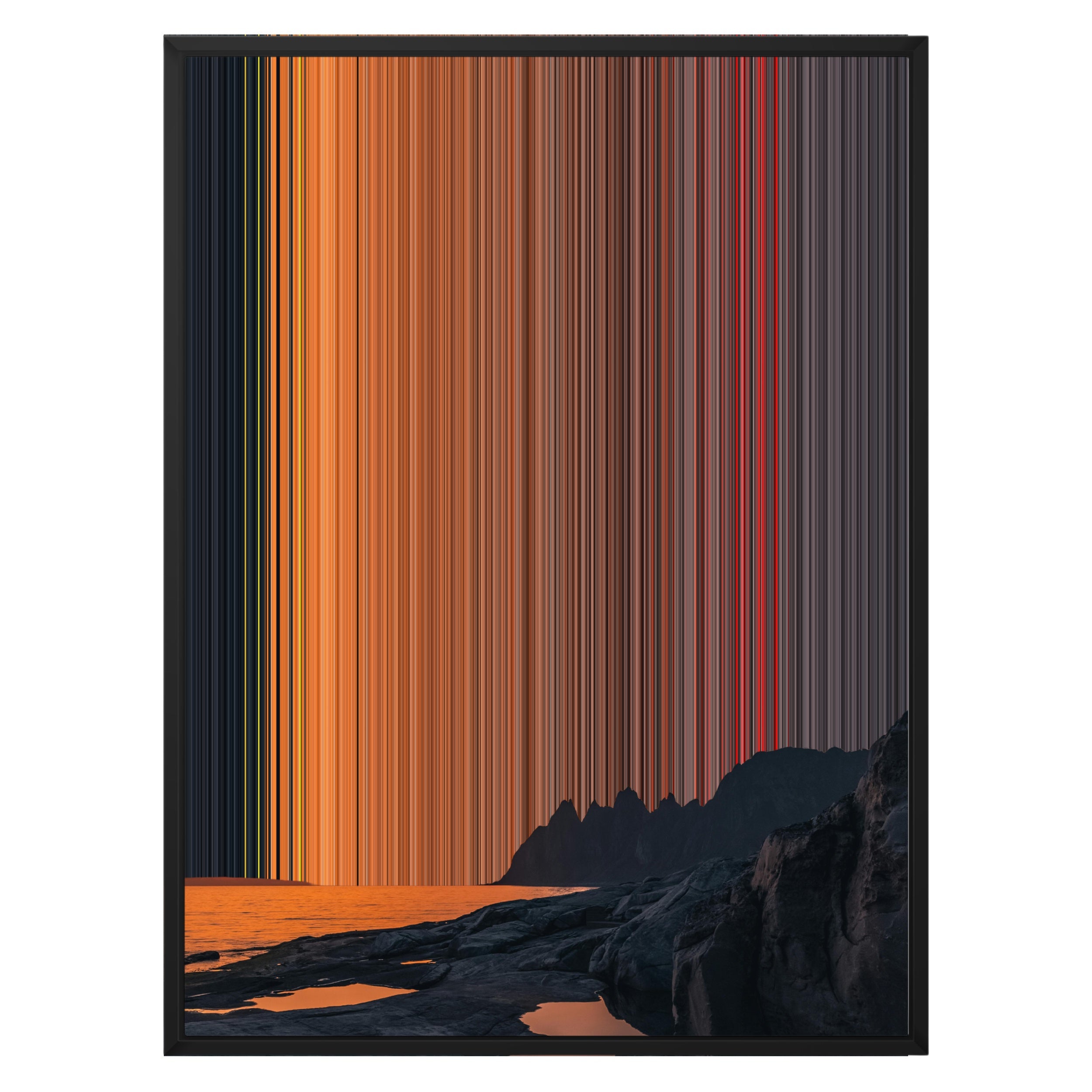 24×30" Metallic Float Frame Canvas - Black Frame variant