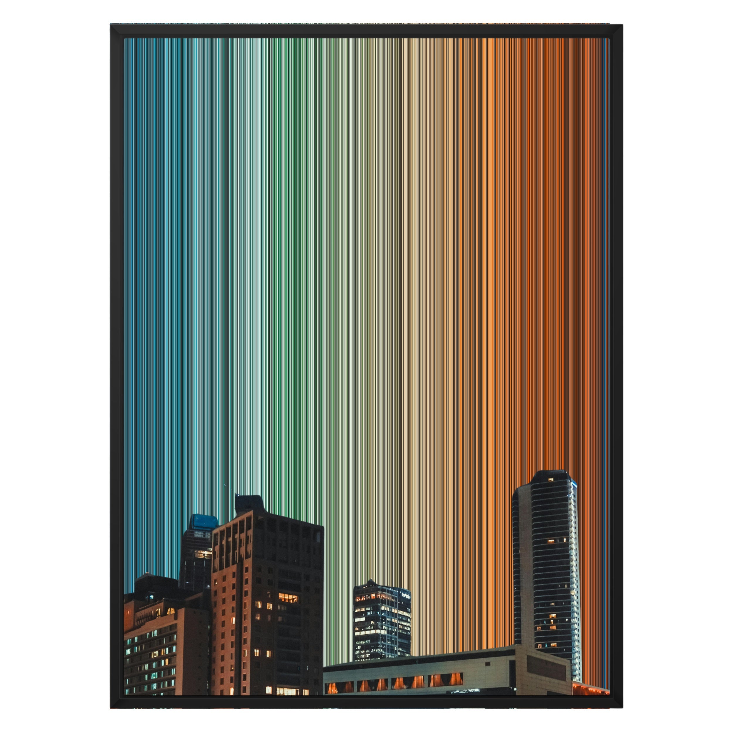 24×30" Metallic Float Frame Canvas - Black Frame variant