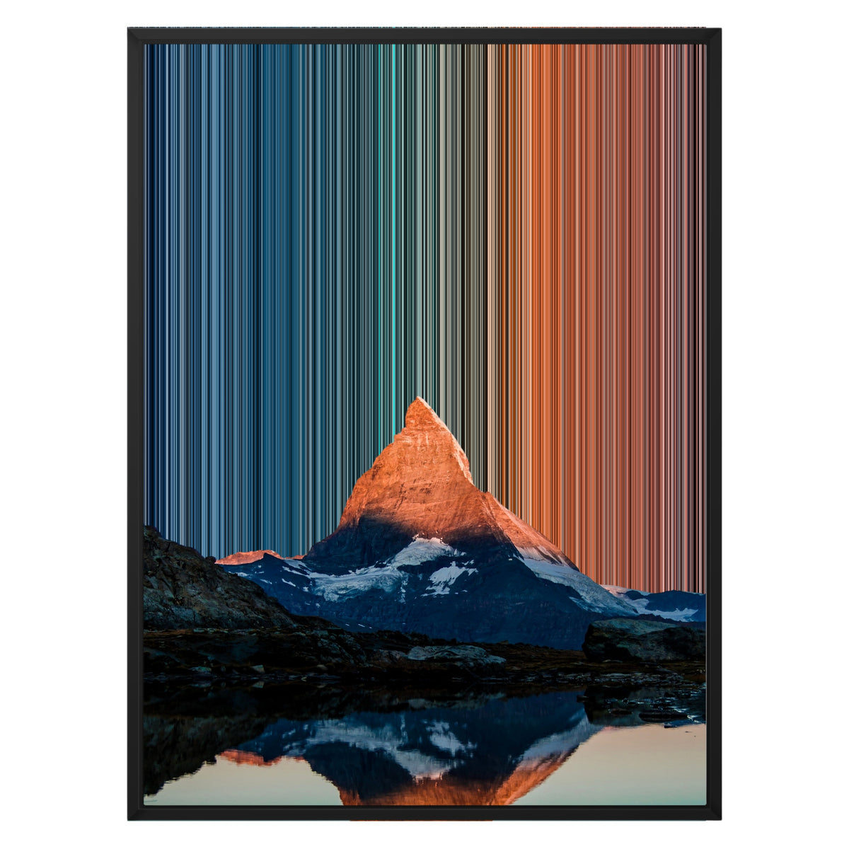 Leinwandbild mit Schattenfugenrahmen im Format 24×30", schwarzer Rahmen