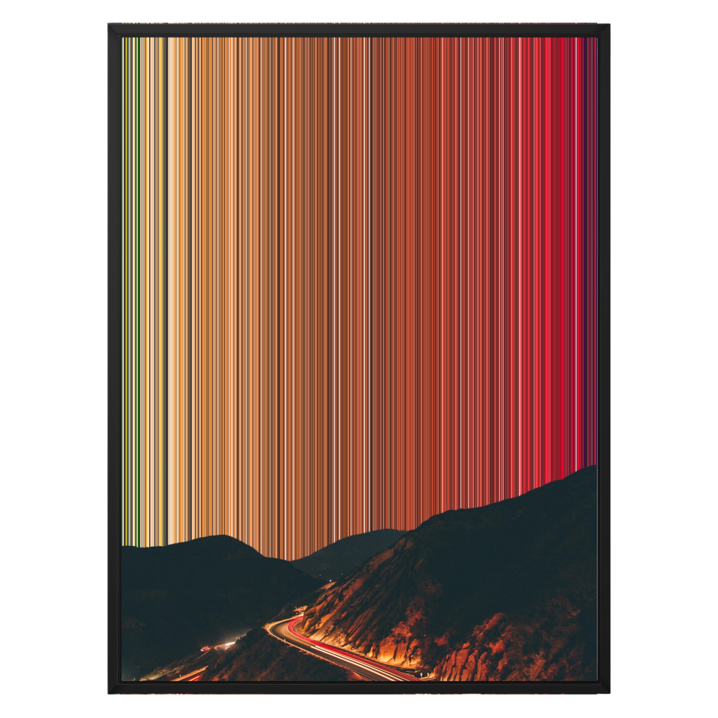 24×30" Metallic Float Frame Canvas - Black Frame variant