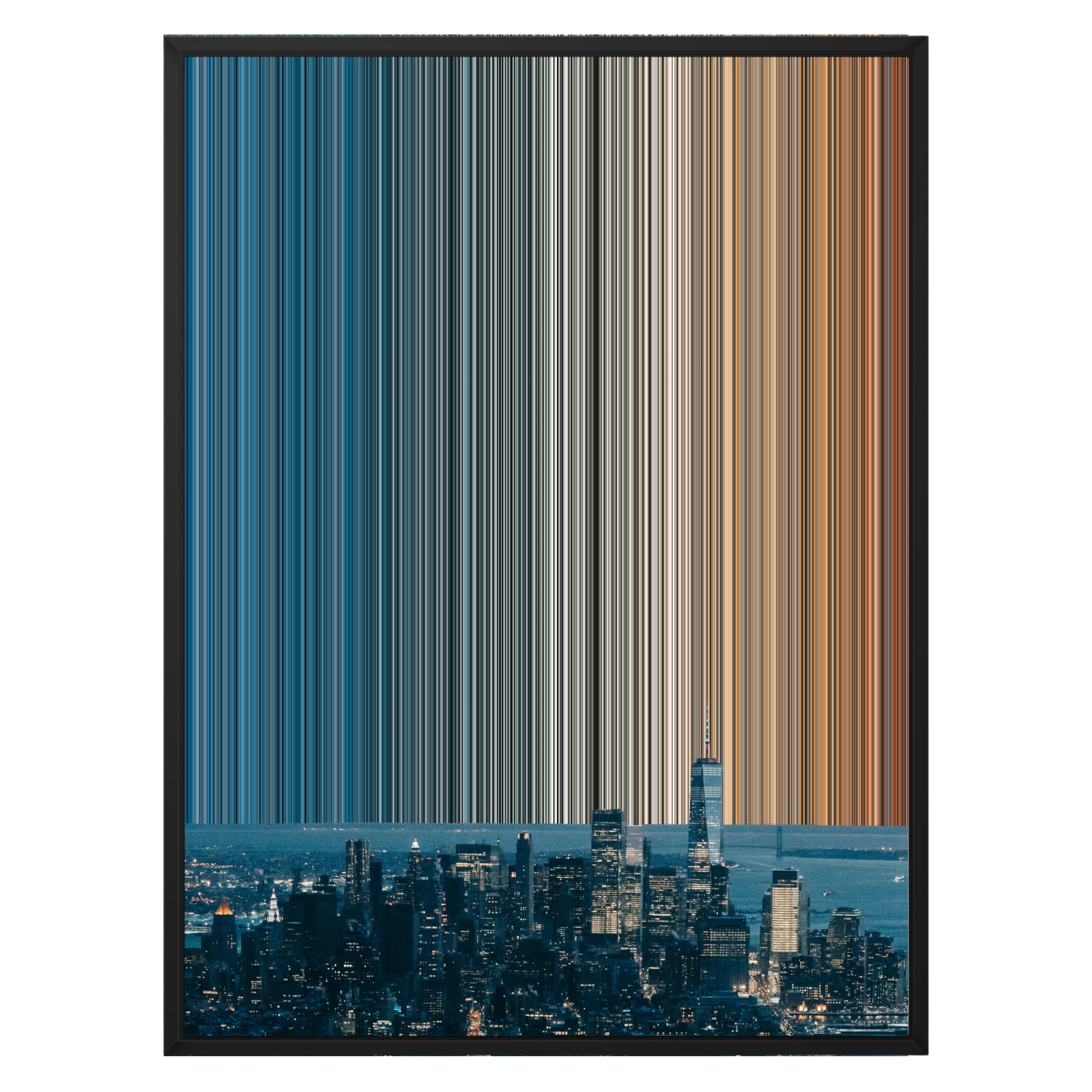 24×30" Metallic Float Frame Canvas - Black Frame variant