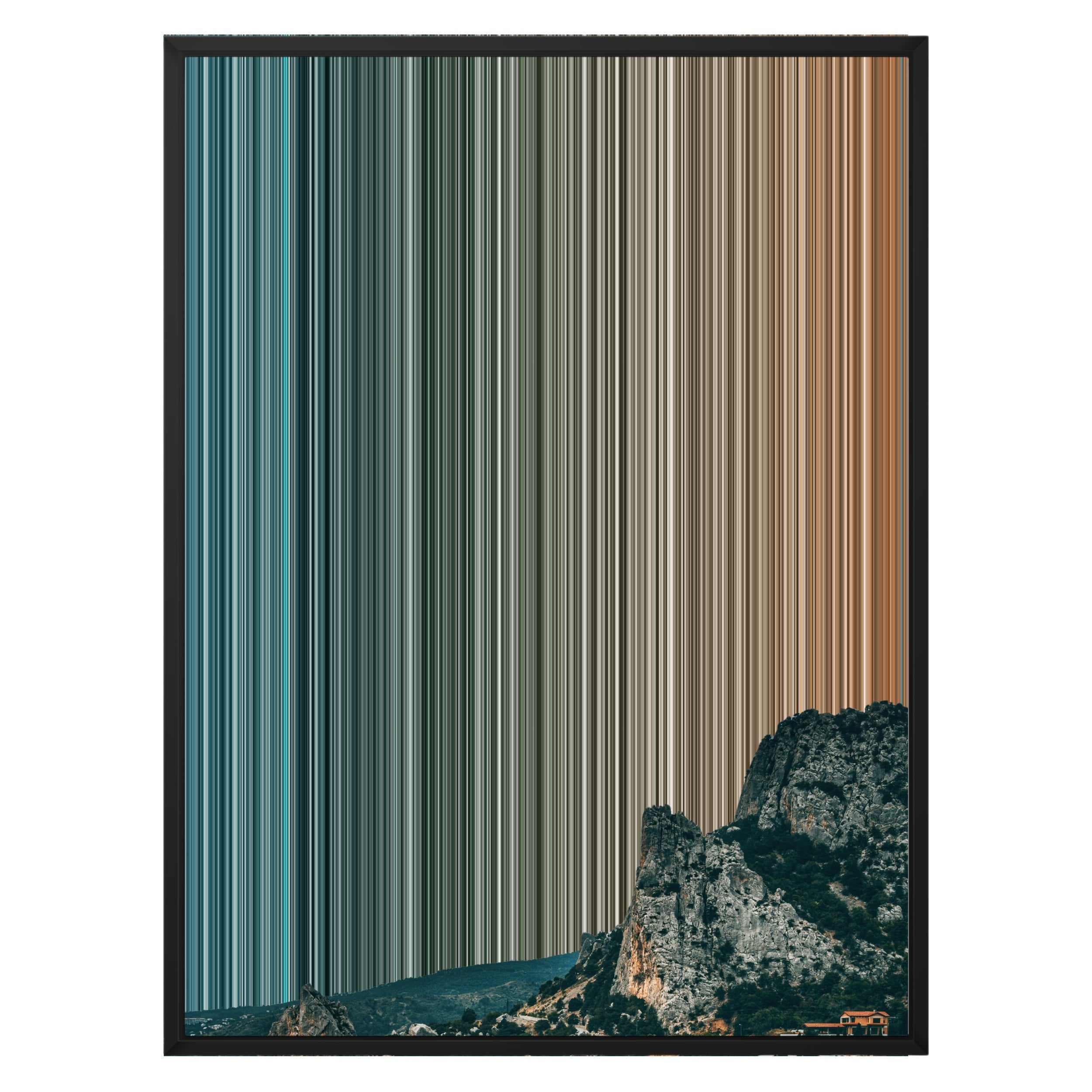 24×30" Metallic Float Frame Canvas - Black Frame variant