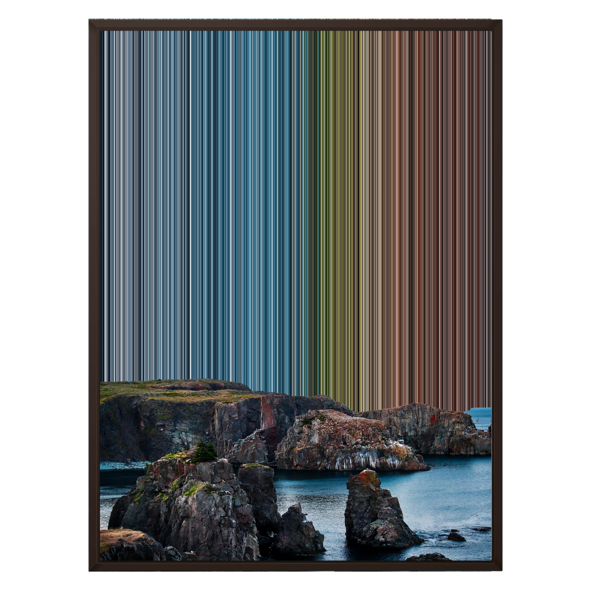 24×30" Metallic Float Frame Canvas - Brown Frame variant