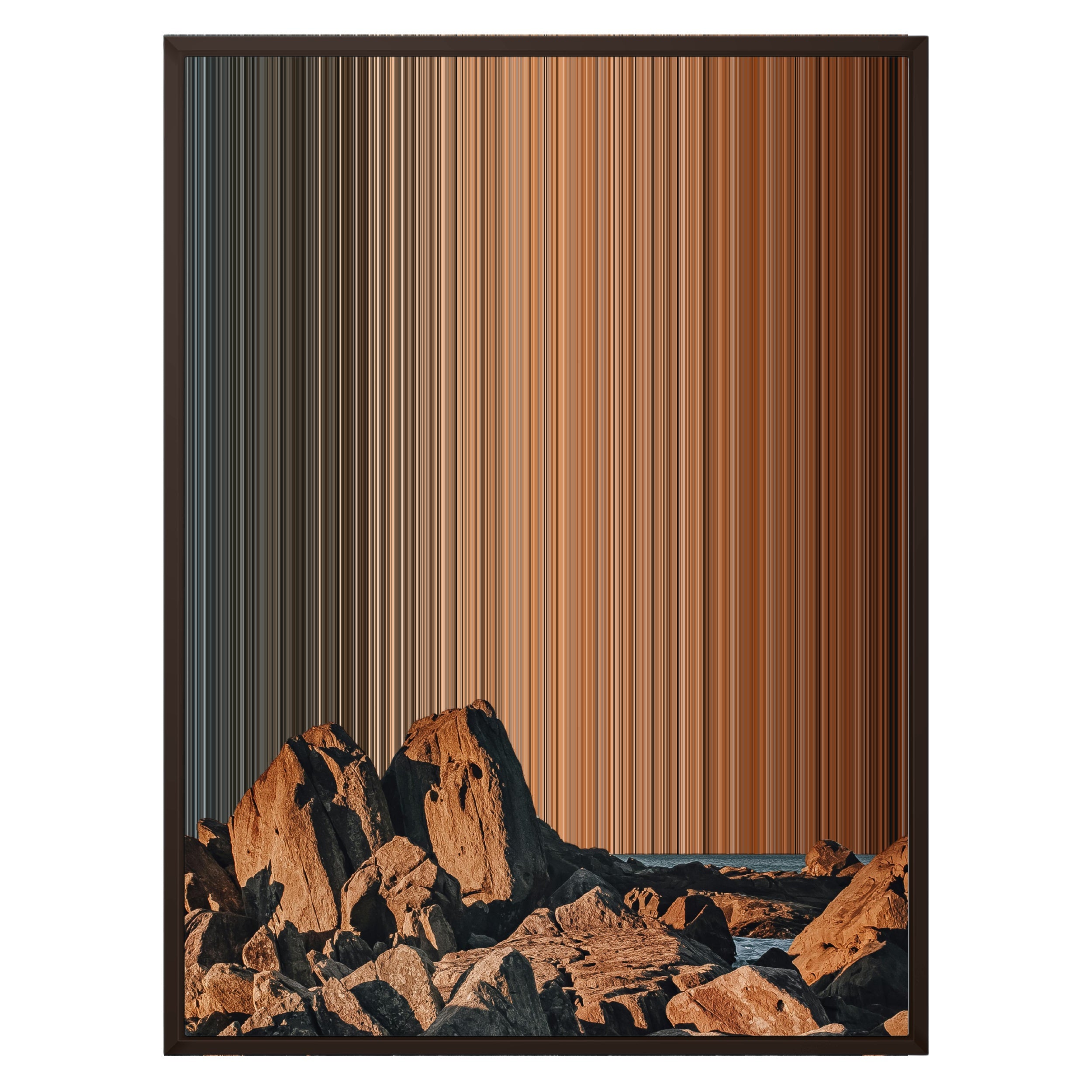 24×30" Metallic Float Frame Canvas - Brown Frame variant