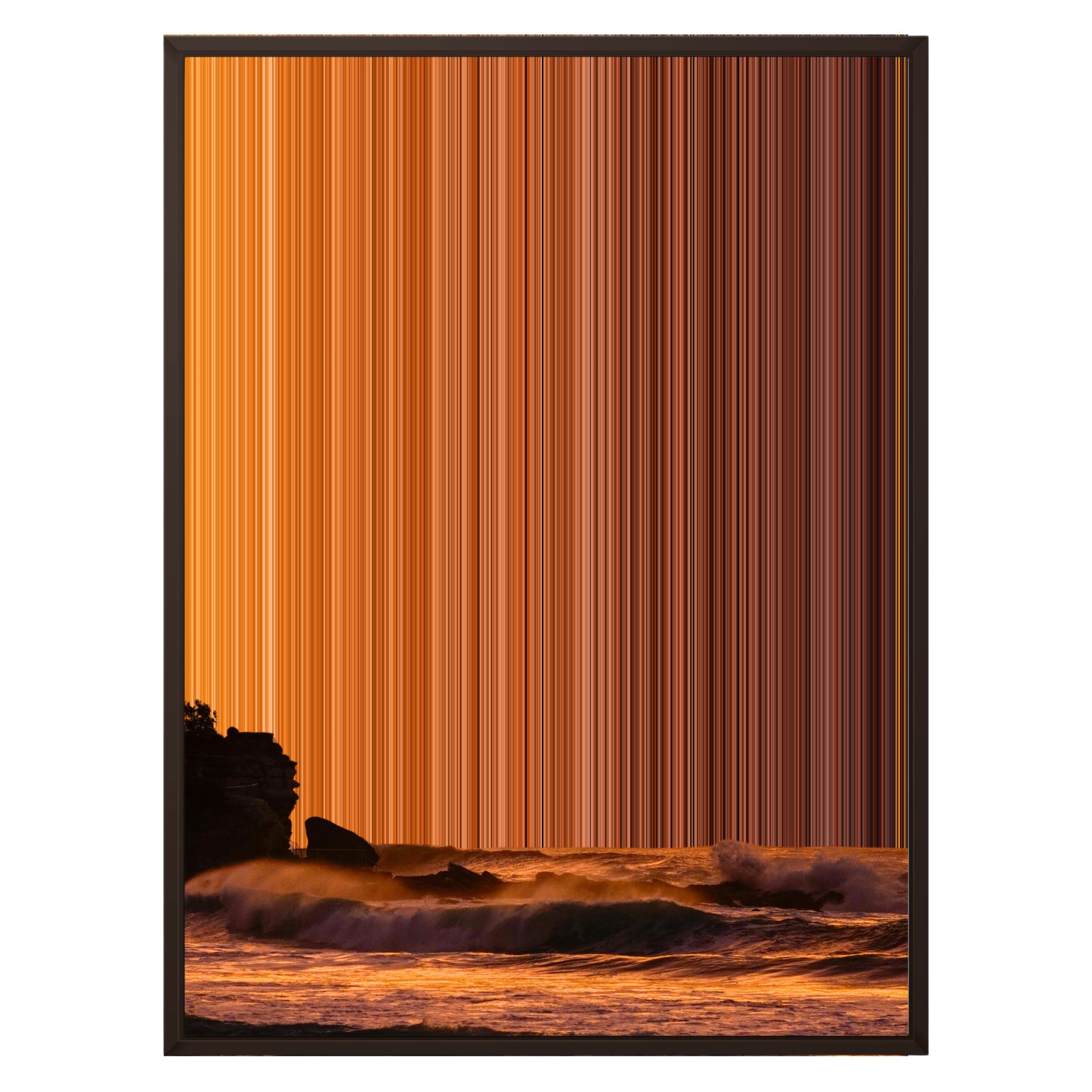 24×30" Metallic Float Frame Canvas - Brown Frame variant