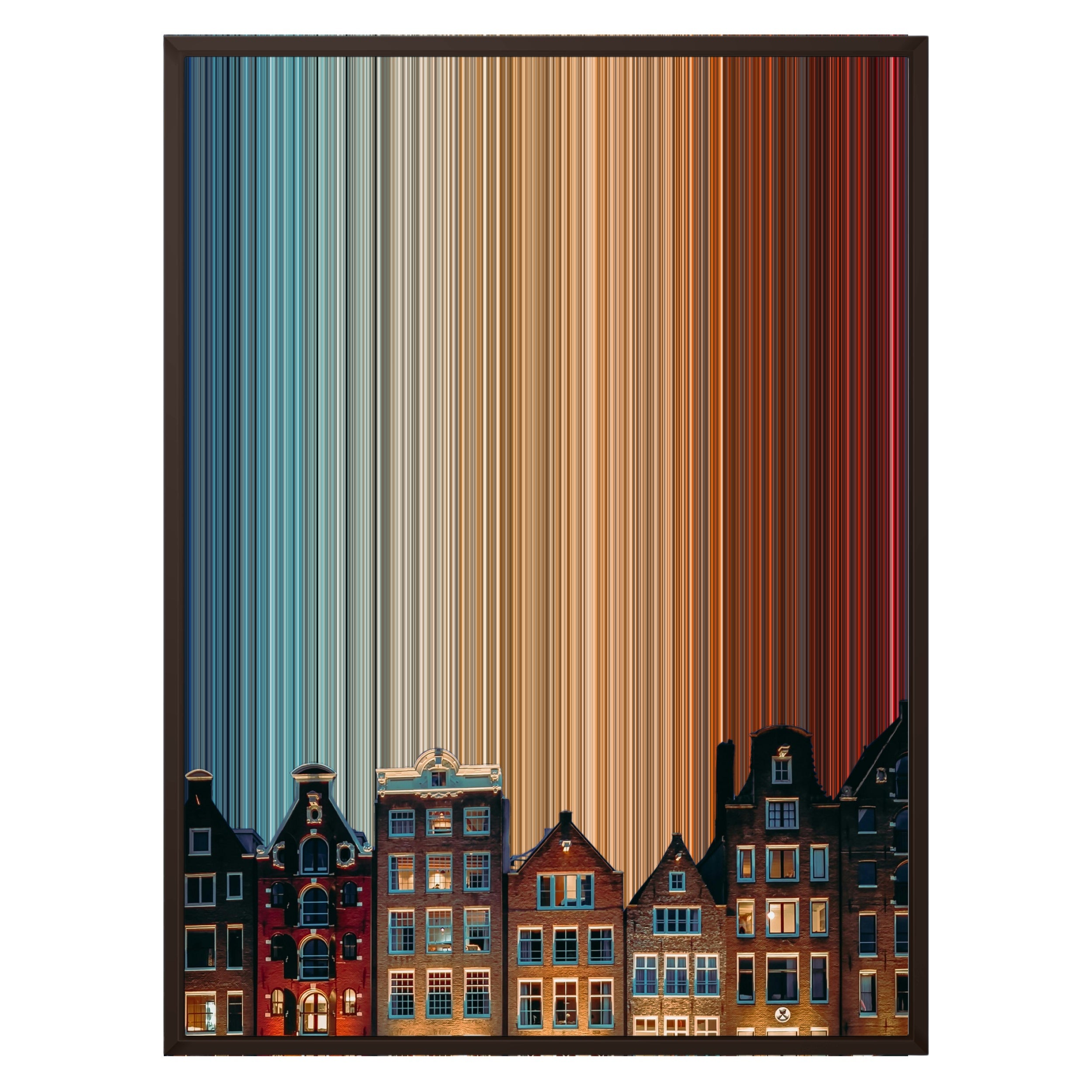 24×30" Metallic Float Frame Canvas - Brown Frame variant