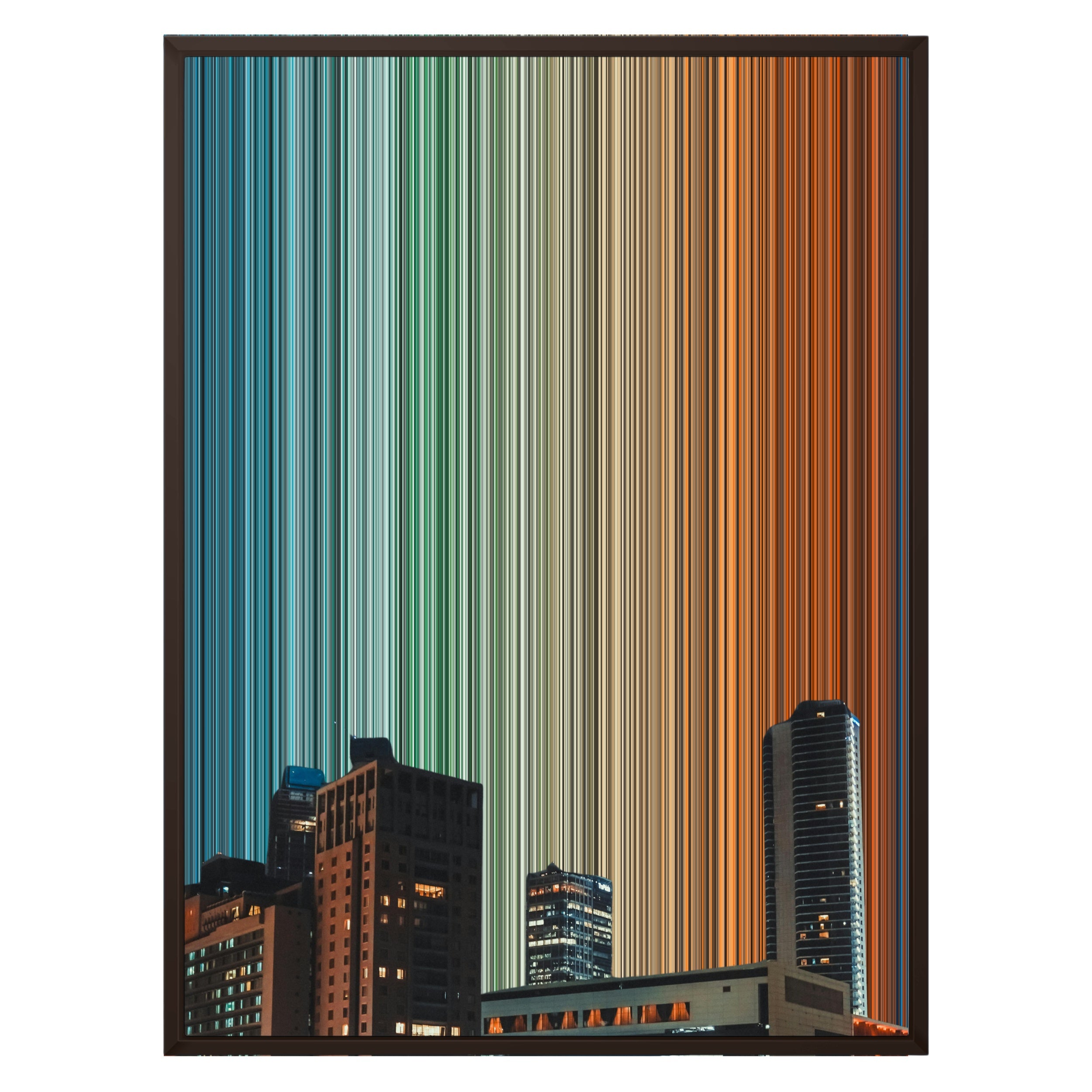 24×30" Metallic Float Frame Canvas - Brown Frame variant