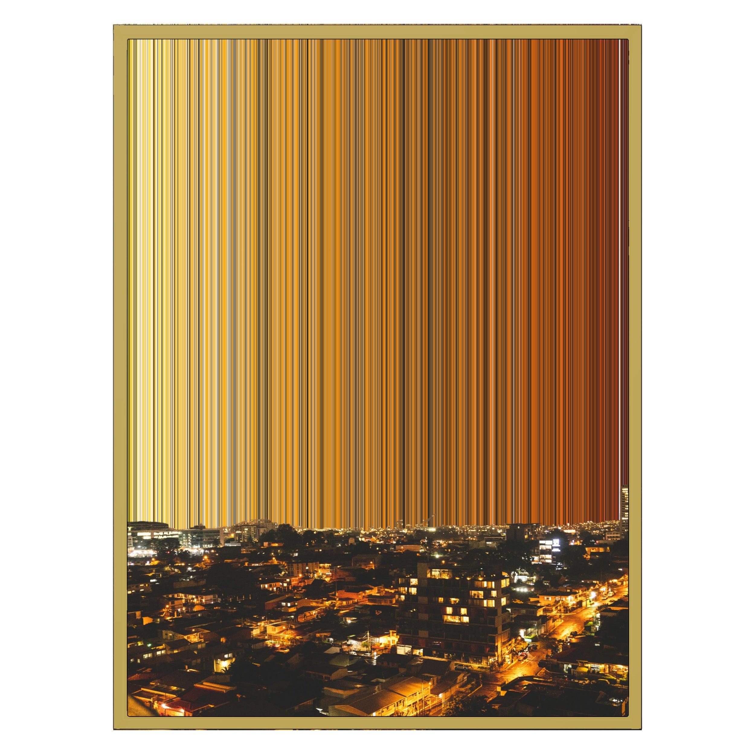 24×30" Metallic Float Frame Canvas - Gold Frame variant