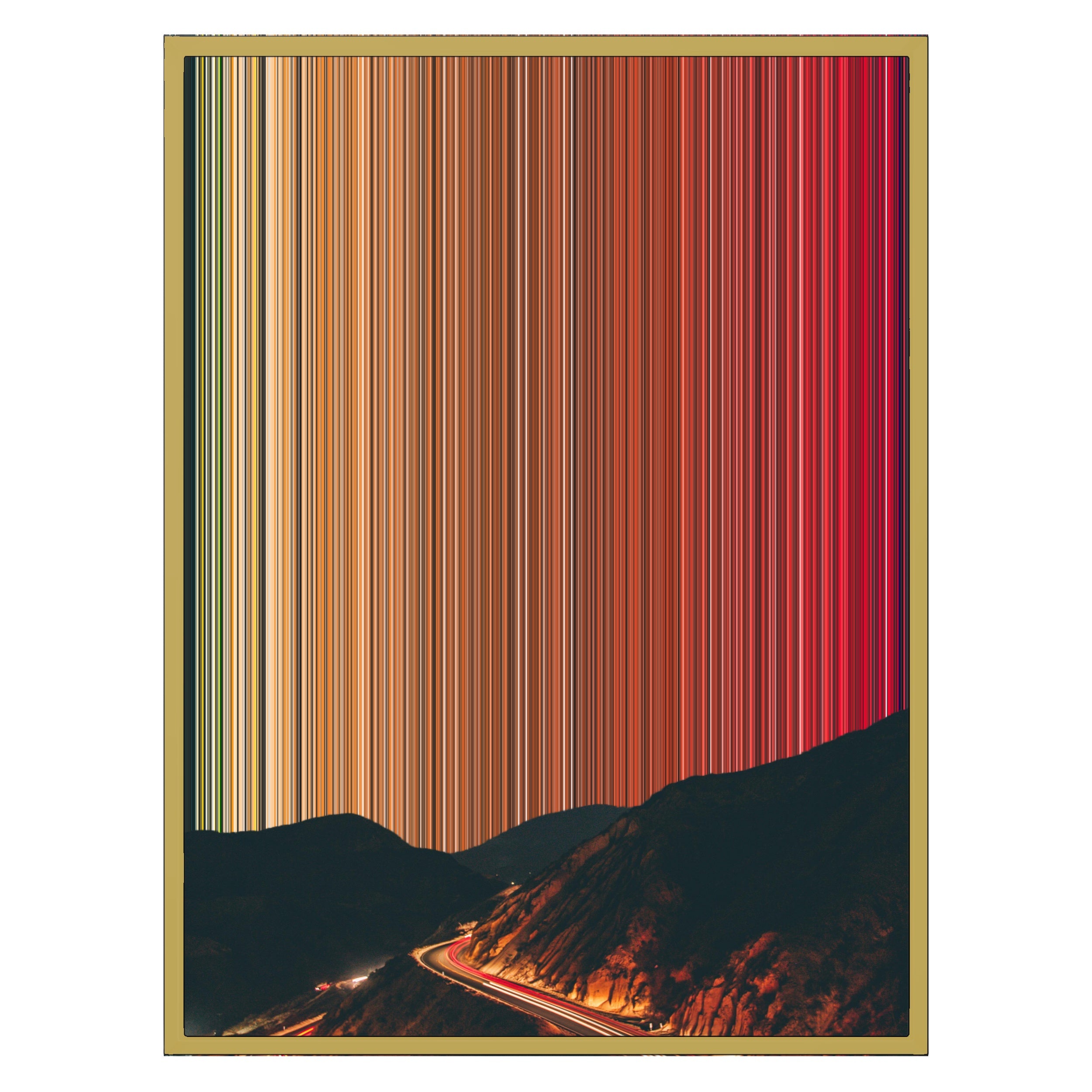 24×30" Metallic Float Frame Canvas - Gold Frame variant