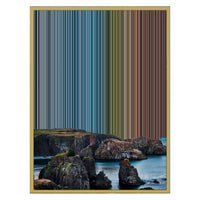 24×30" Metallic Float Frame Canvas - Gold Frame variant