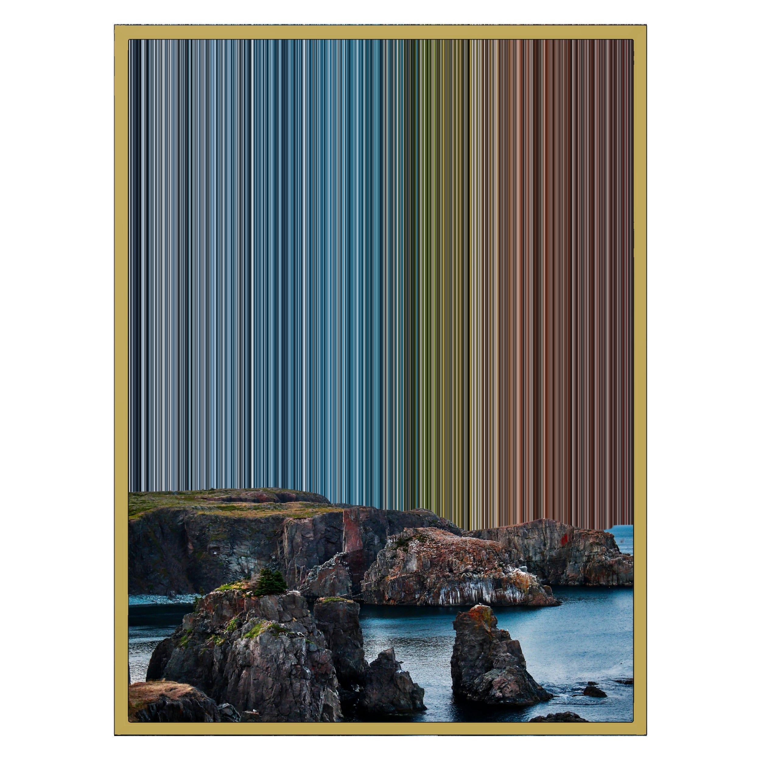 24×30" Metallic Float Frame Canvas - Gold Frame variant