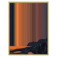 24×30" Metallic Float Frame Canvas - Gold Frame variant