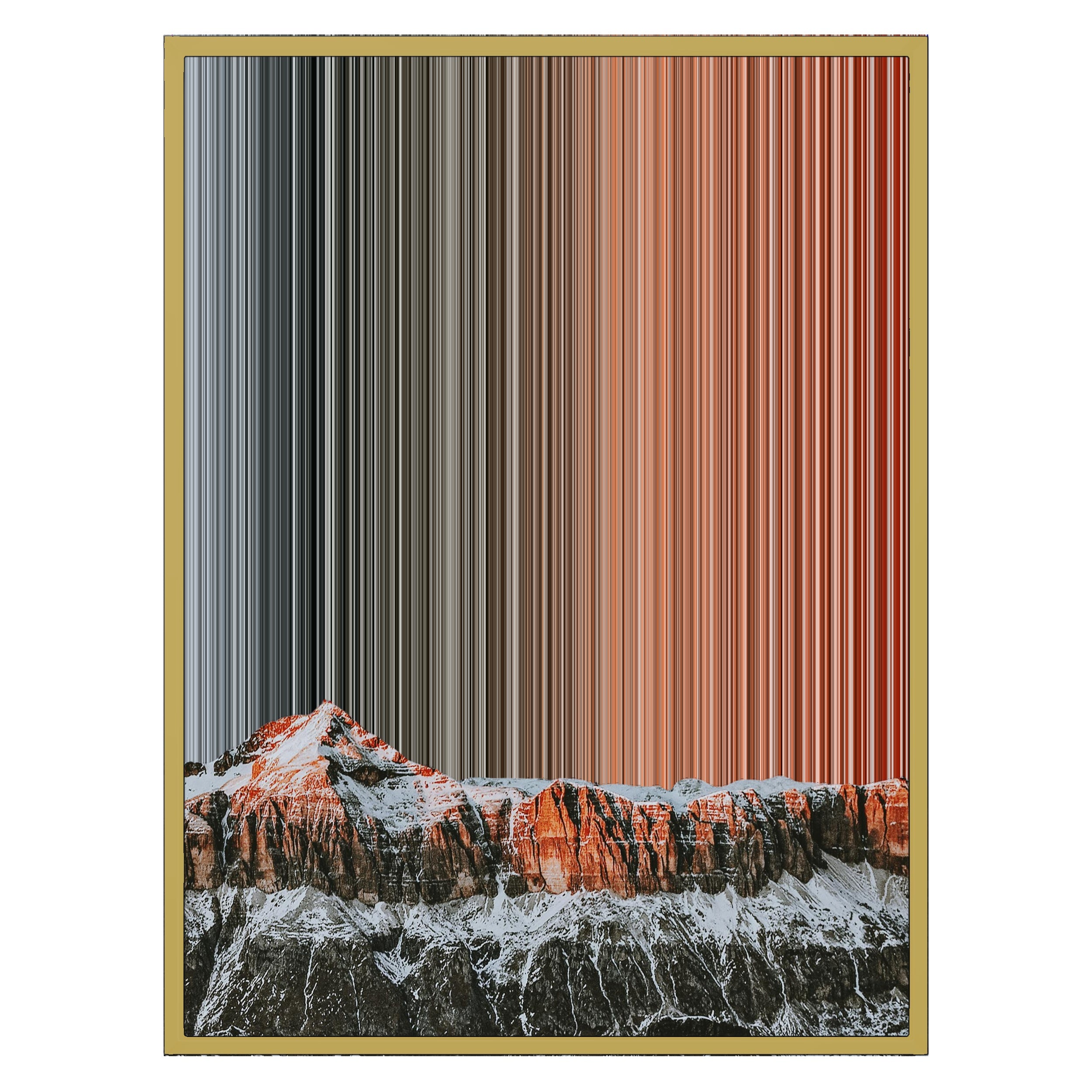 24×30" Metallic Float Frame Canvas - Gold Frame variant