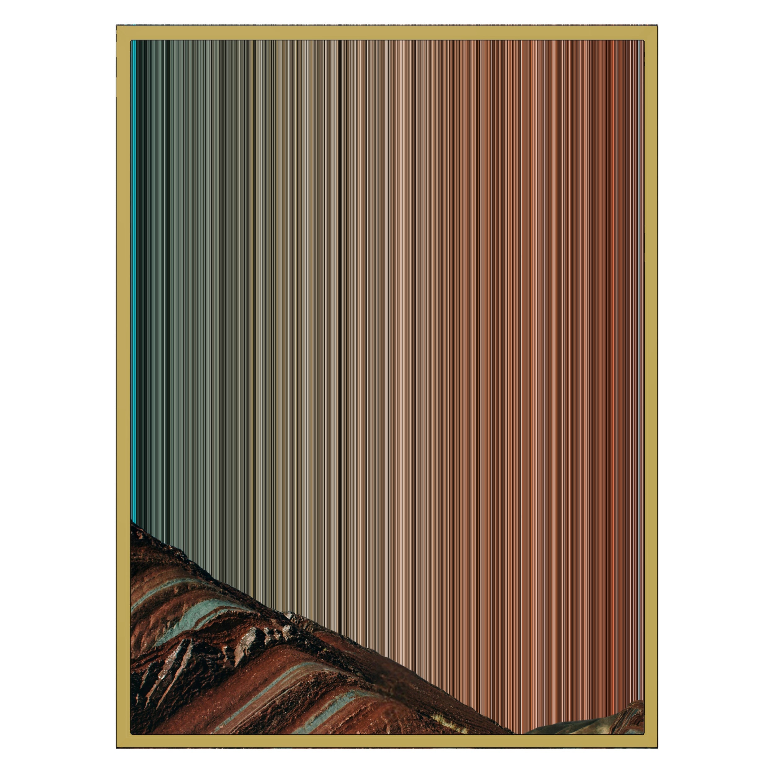 24×30" Metallic Float Frame Canvas - Gold Frame variant