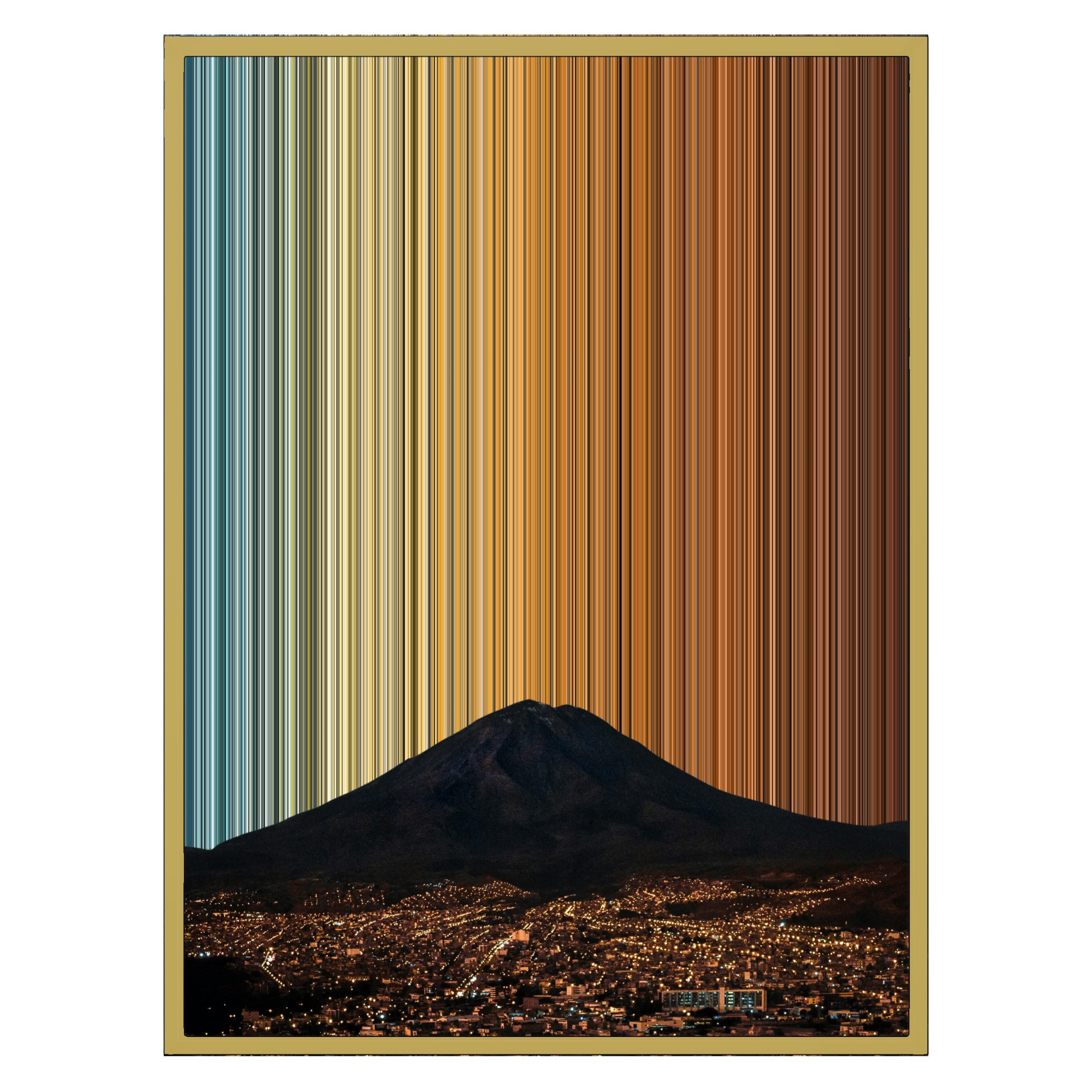 24×30" Metallic Float Frame Canvas - Gold Frame variant