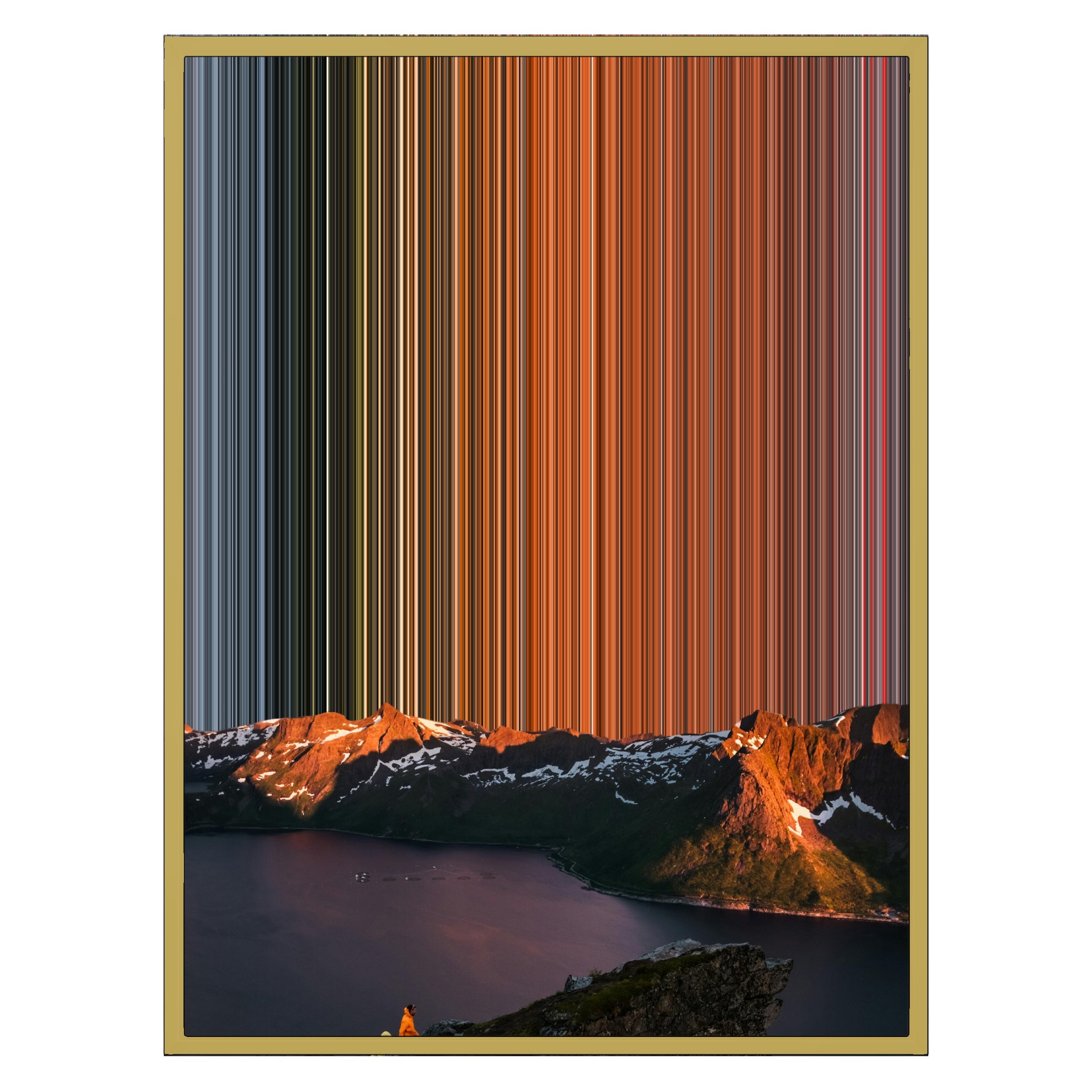 24×30" Metallic Float Frame Canvas - Gold Frame variant