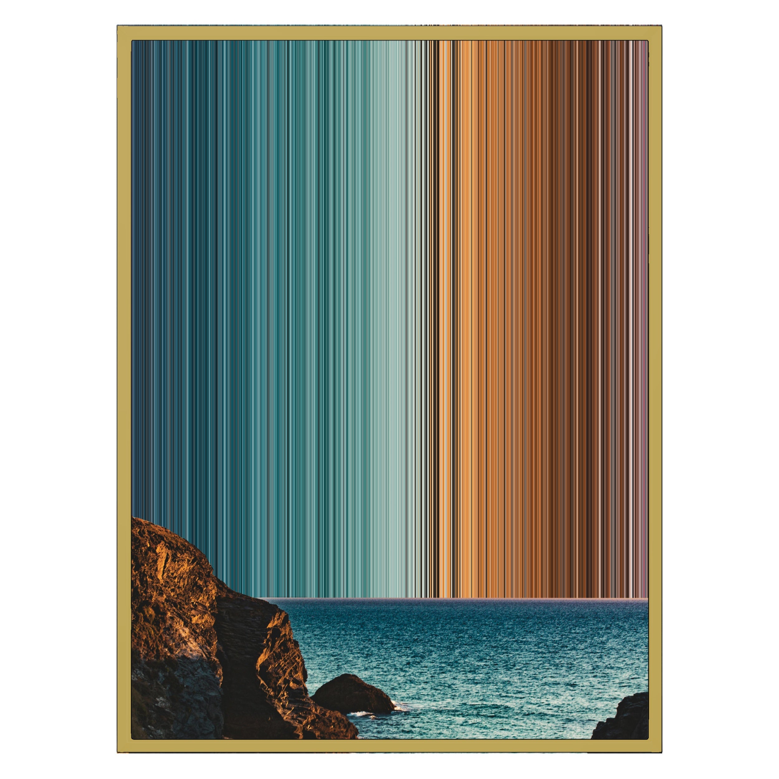 24×30" Metallic Float Frame Canvas - Gold Frame variant