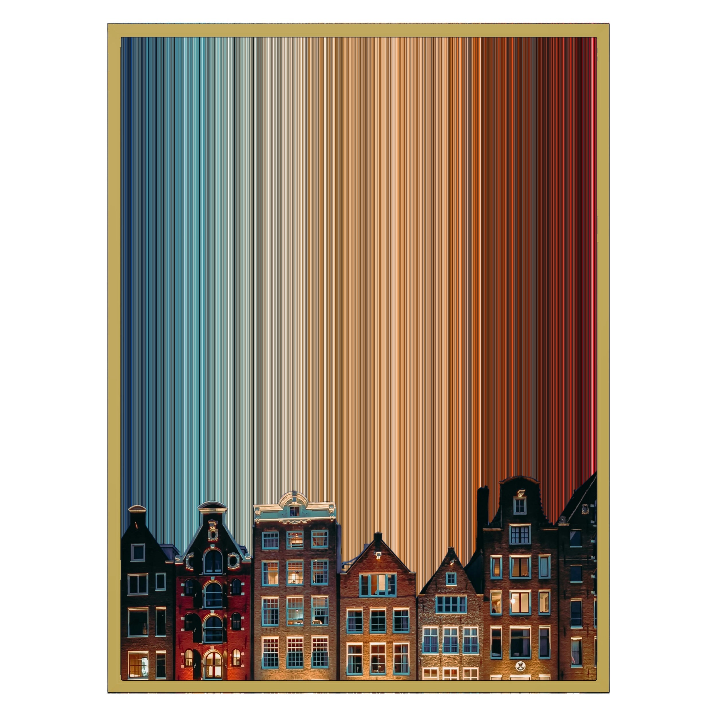 24×30" Metallic Float Frame Canvas - Gold Frame variant