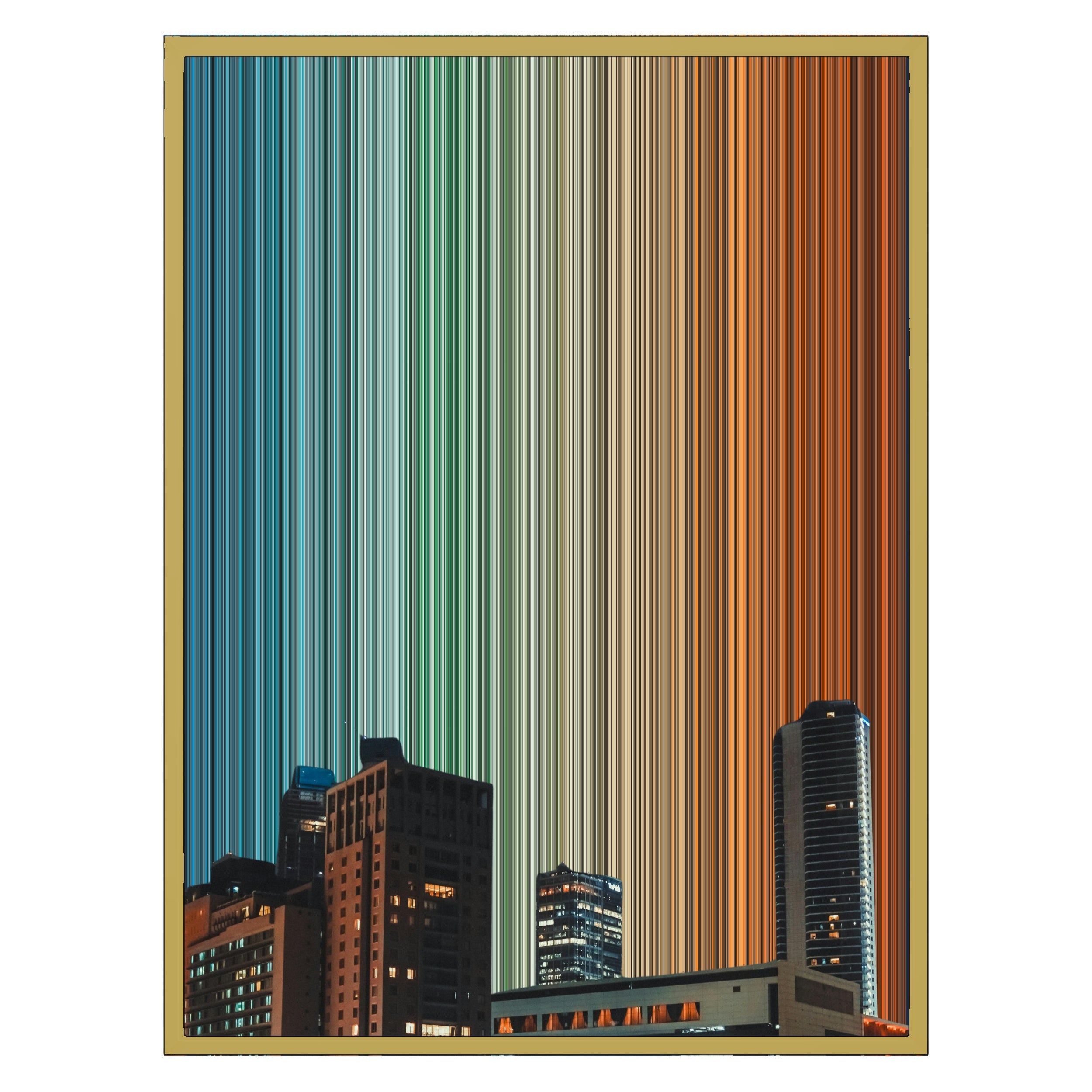 24×30" Metallic Float Frame Canvas - Gold Frame variant