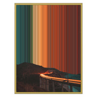 24×30" Metallic Float Frame Canvas - Gold Frame variant