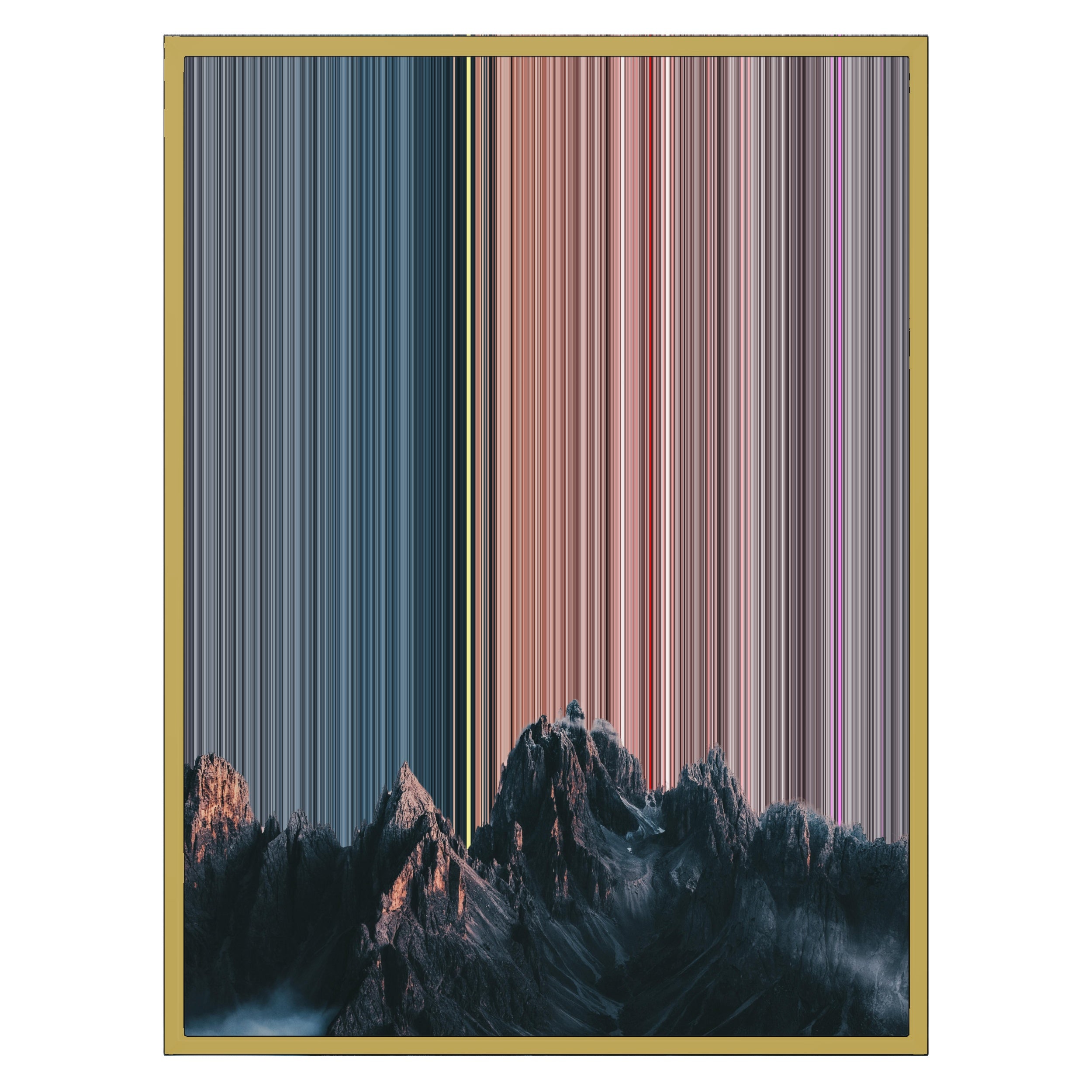 24×30" Metallic Float Frame Canvas - Gold Frame variant