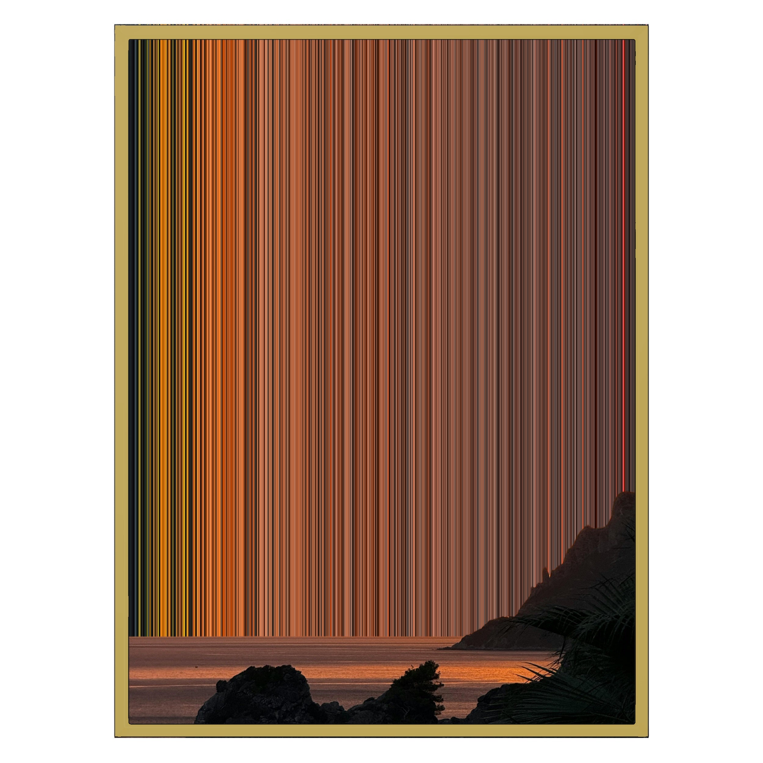 24×30" Metallic Float Frame Canvas - Gold Frame variant