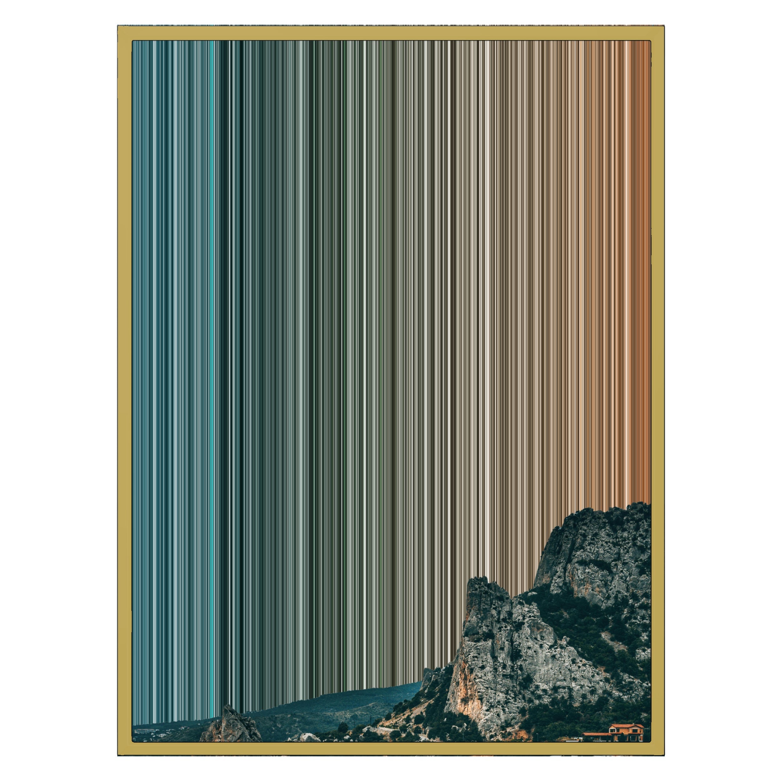 24×30" Metallic Float Frame Canvas - Gold Frame variant