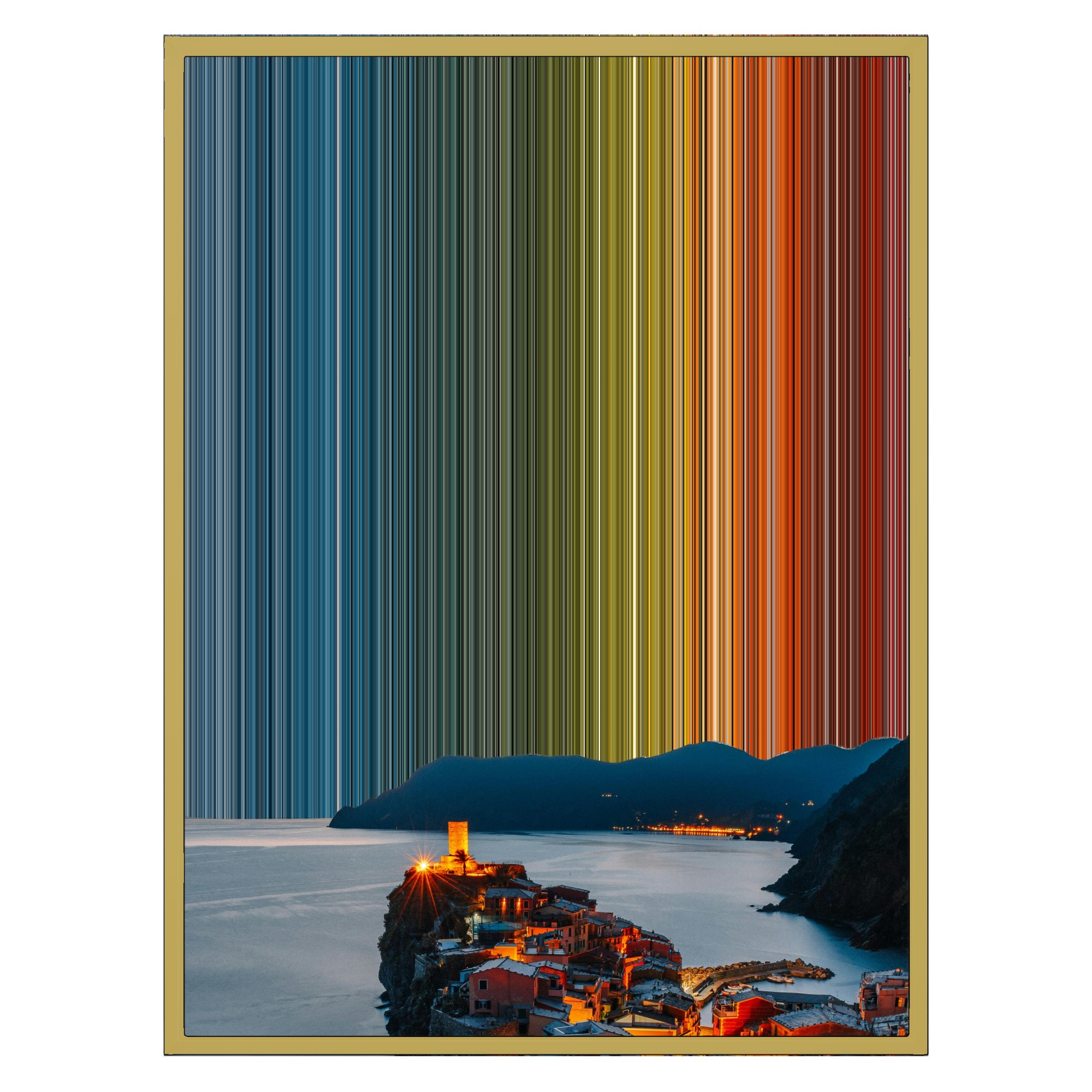 24×30" Metallic Float Frame Canvas - Gold Frame variant