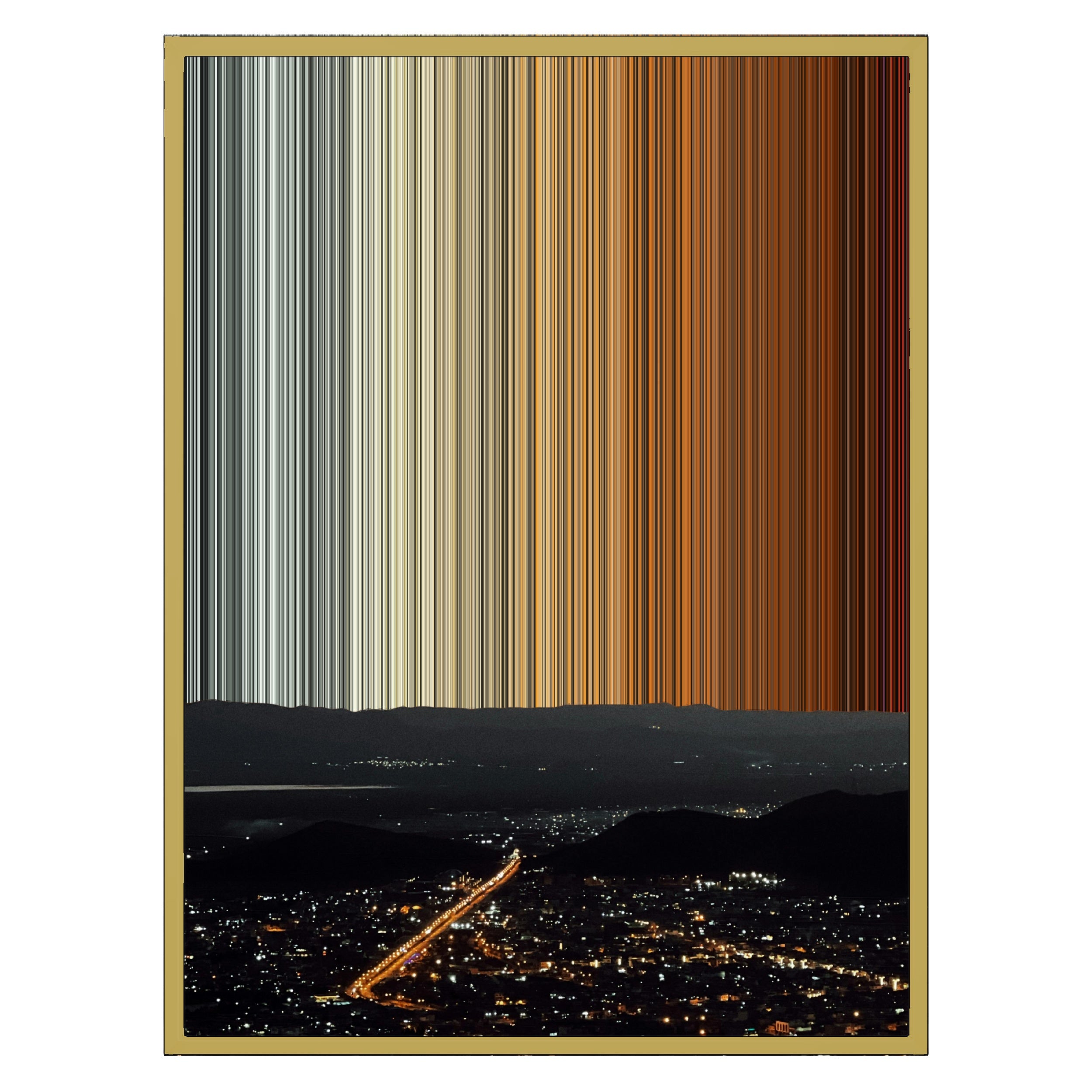 24×30" Metallic Float Frame Canvas - Gold Frame variant