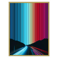 24×30" Metallic Float Frame Canvas - Gold Frame variant