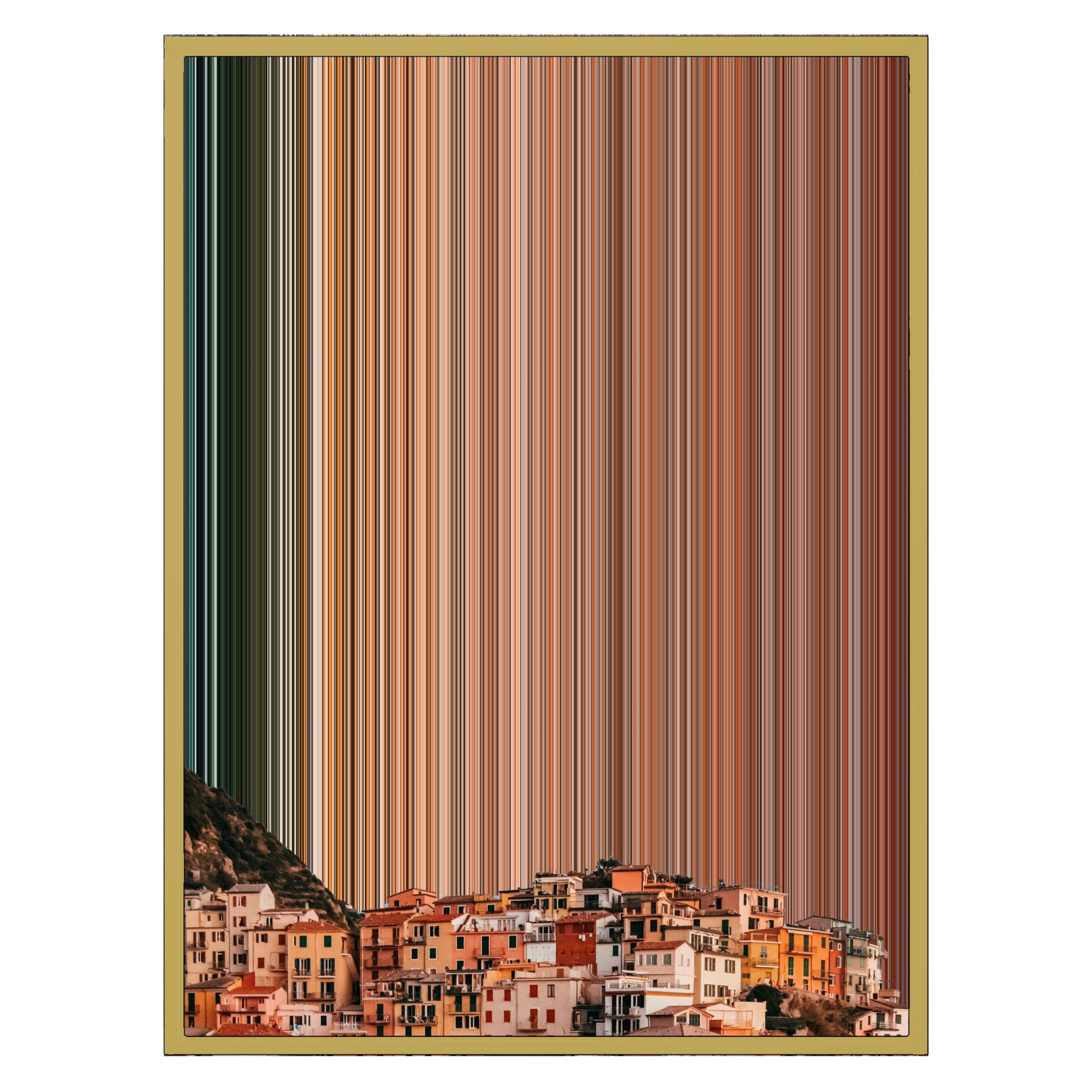 24×30" Metallic Float Frame Canvas - Gold Frame variant