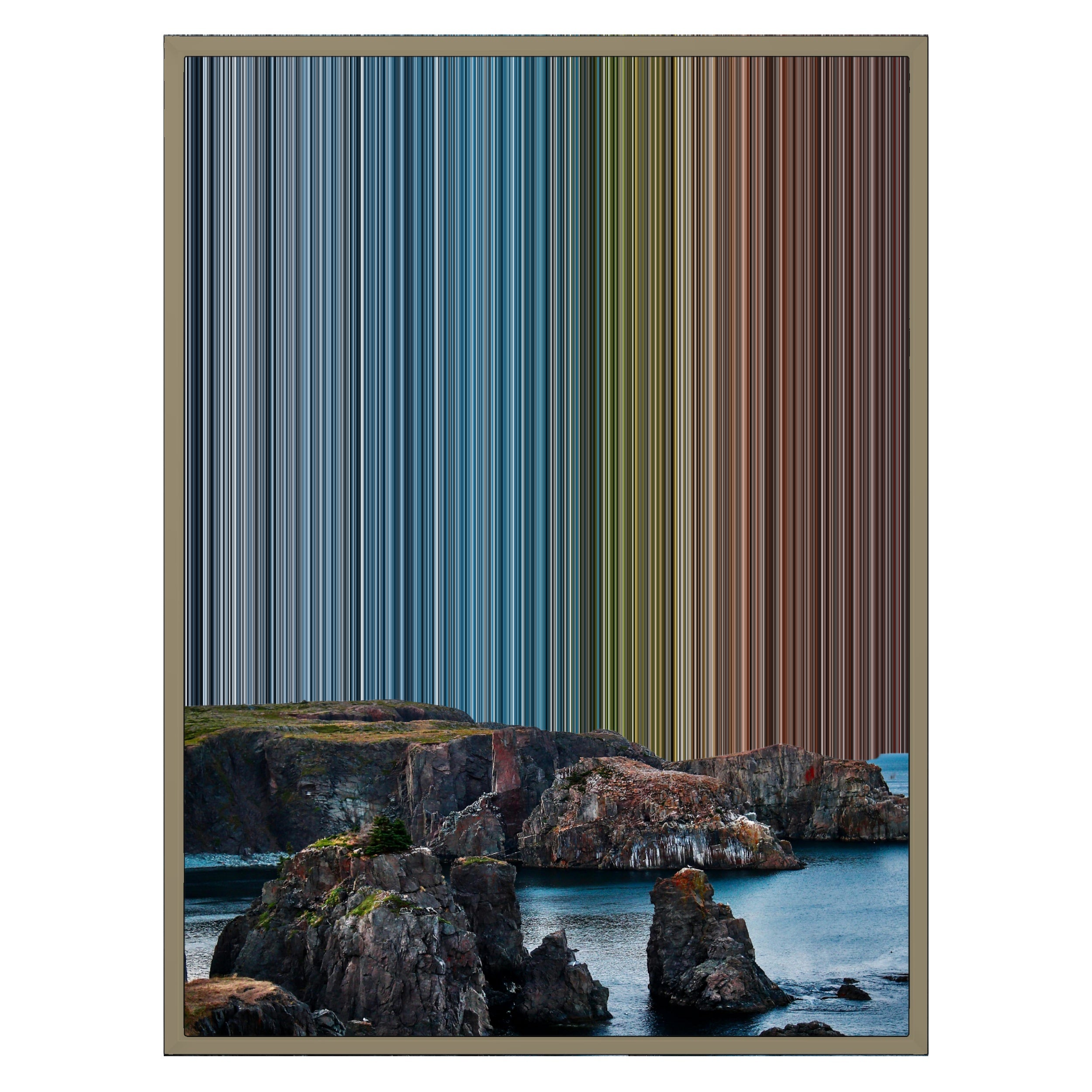 24×30" Metallic Float Frame Canvas - Natural Frame variant