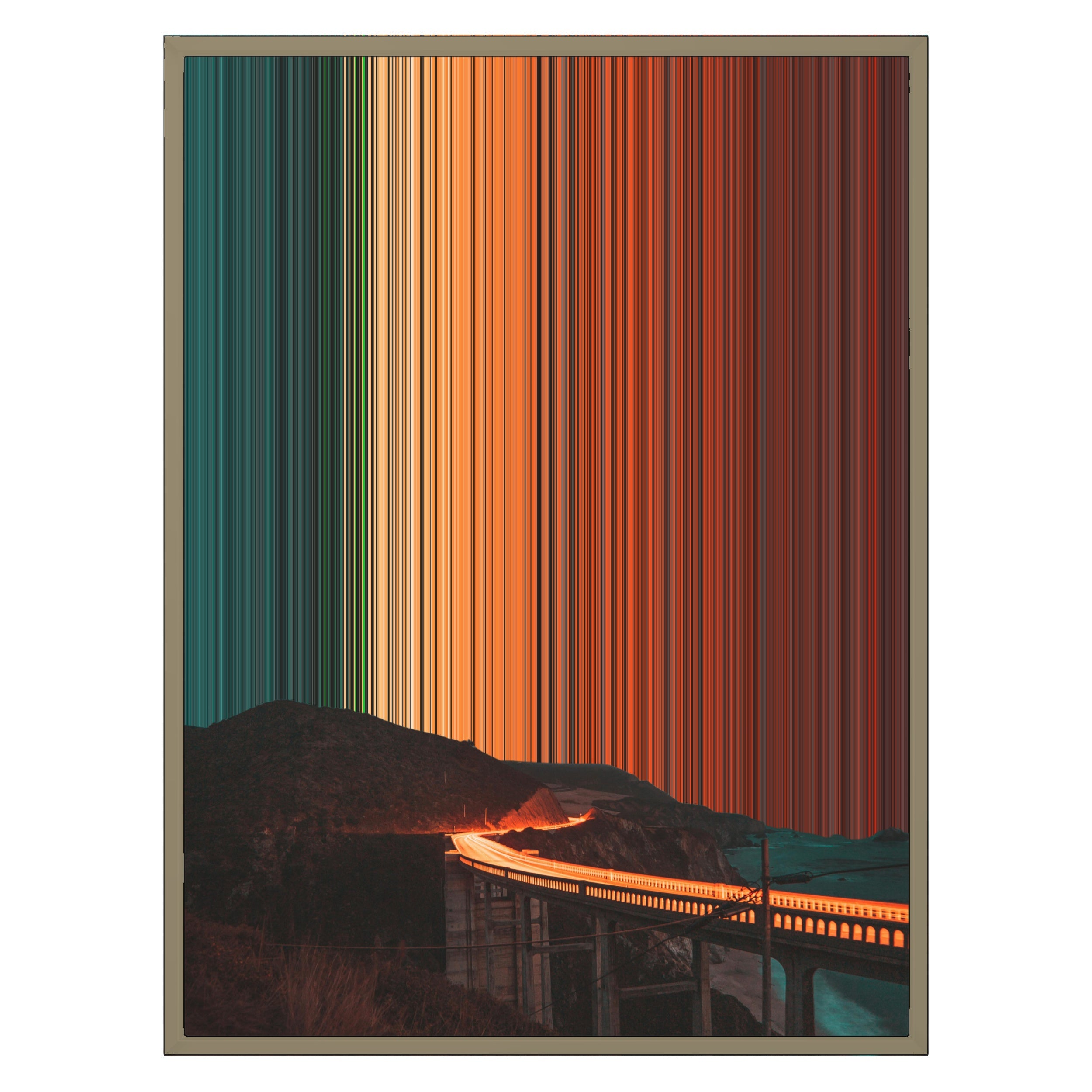 24×30" Metallic Float Frame Canvas - Natural Frame variant