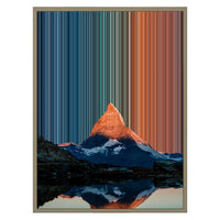 Leinwandbild mit Schattenfugenrahmen im Format 24×30", Rahmen aus Naturholz