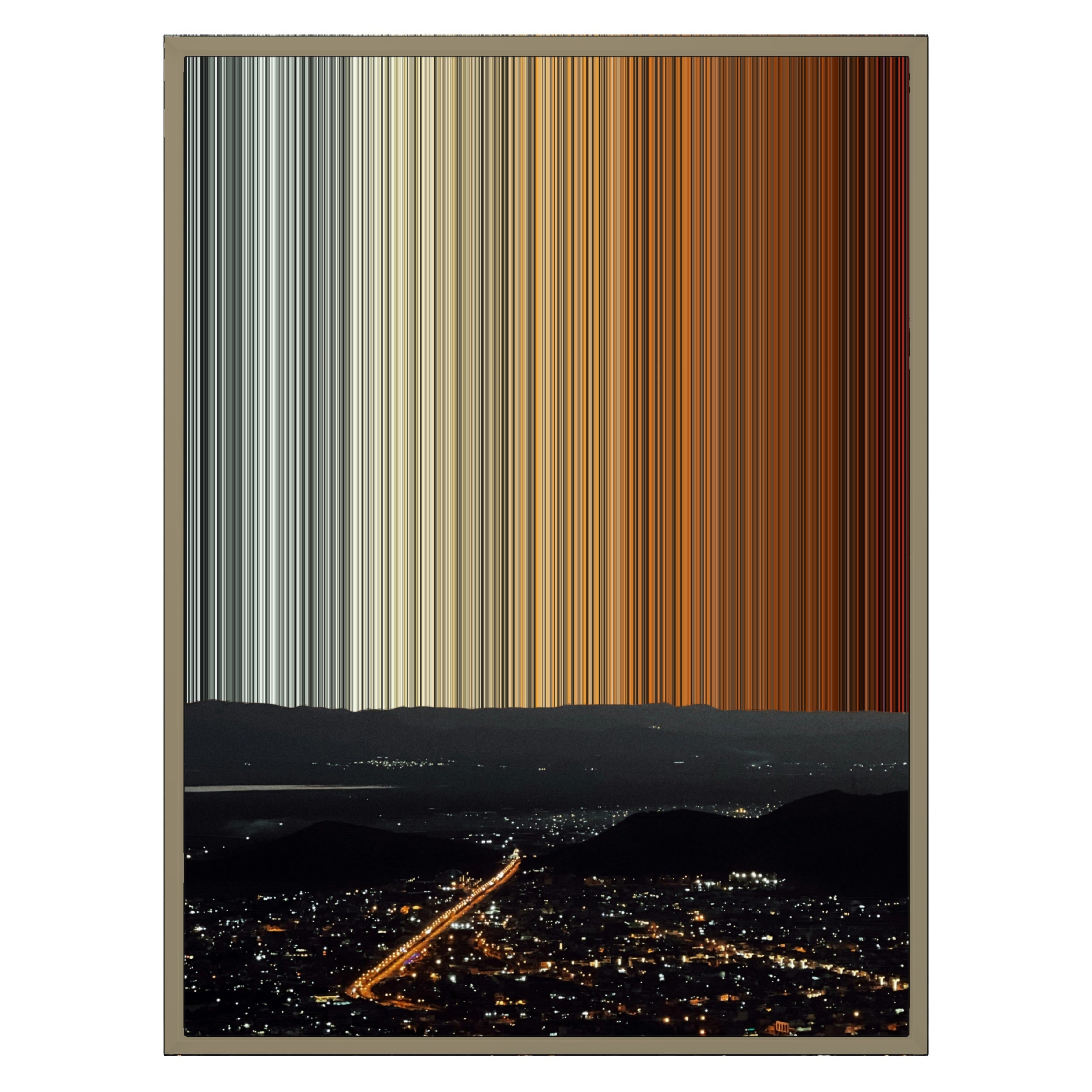 24×30" Metallic Float Frame Canvas - Natural Frame variant