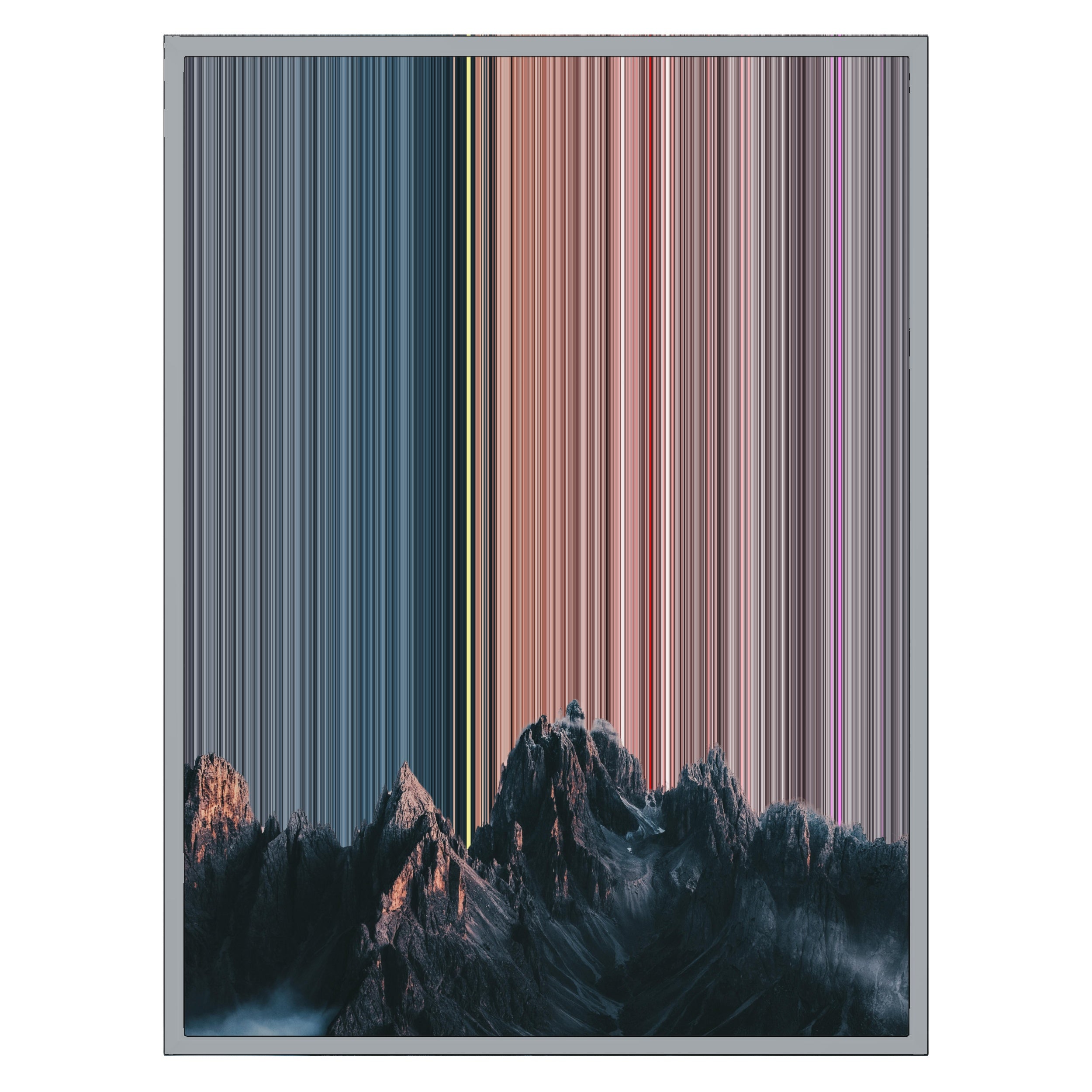 24×30" Metallic Float Frame Canvas - Silver Frame variant